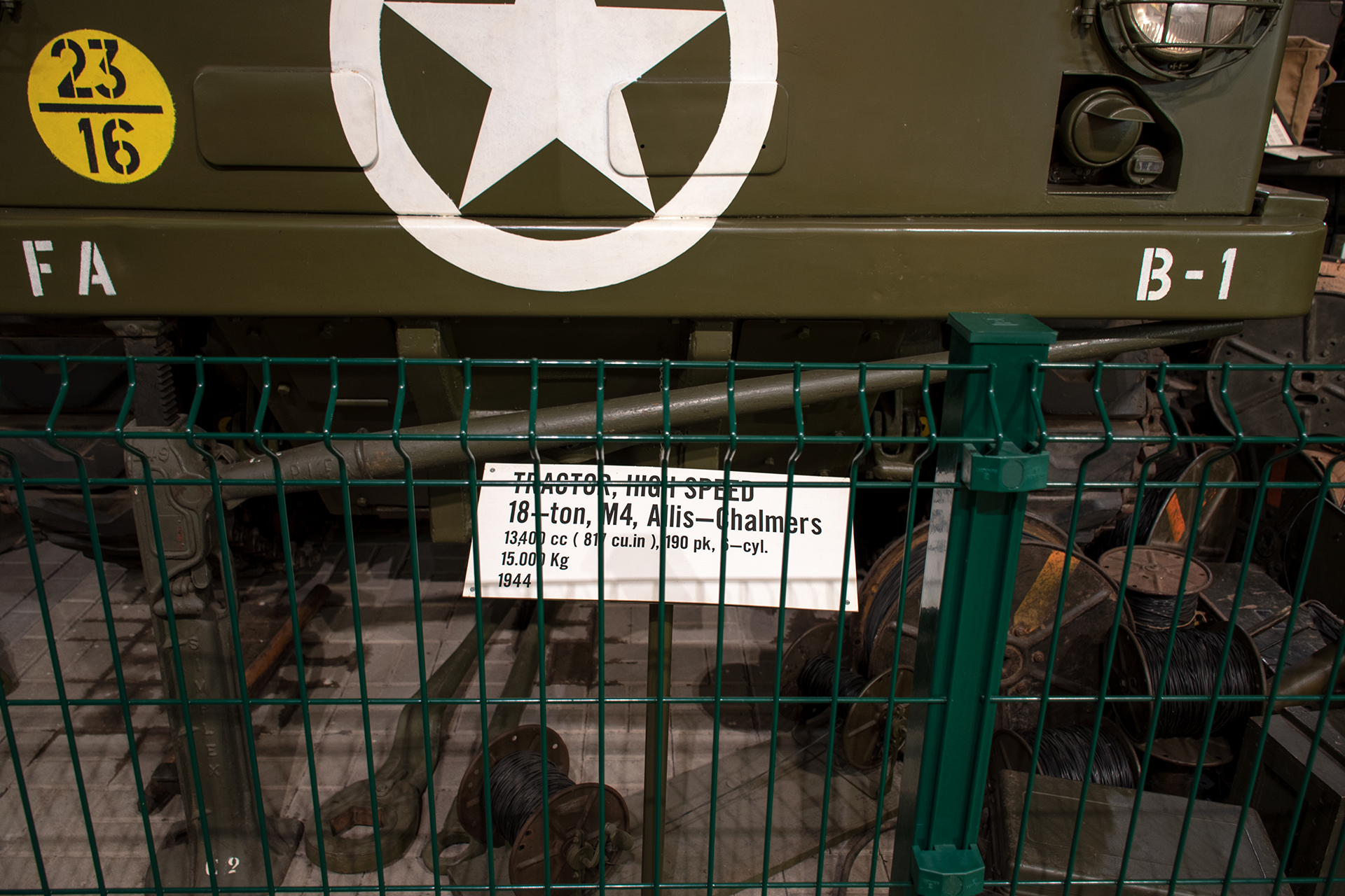 Allis-Chalmers M4 chenillé 1944 details - Musée National d'Histoire Militaire, Diekirch