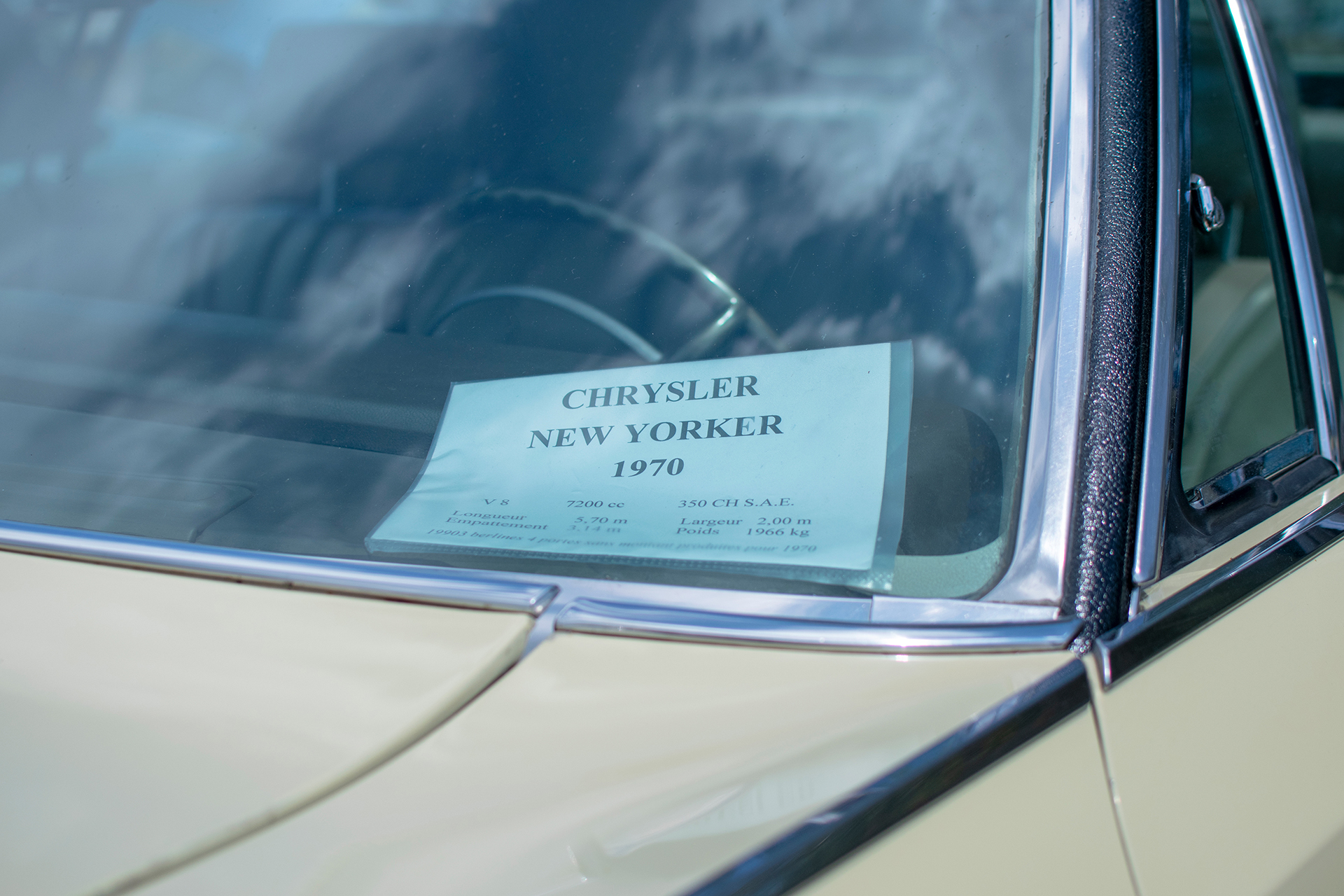Chrysler New Yorker VIII 1970 infos - Rétro Meus'Auto ,2022, Heudicourt, Lac de la Madine