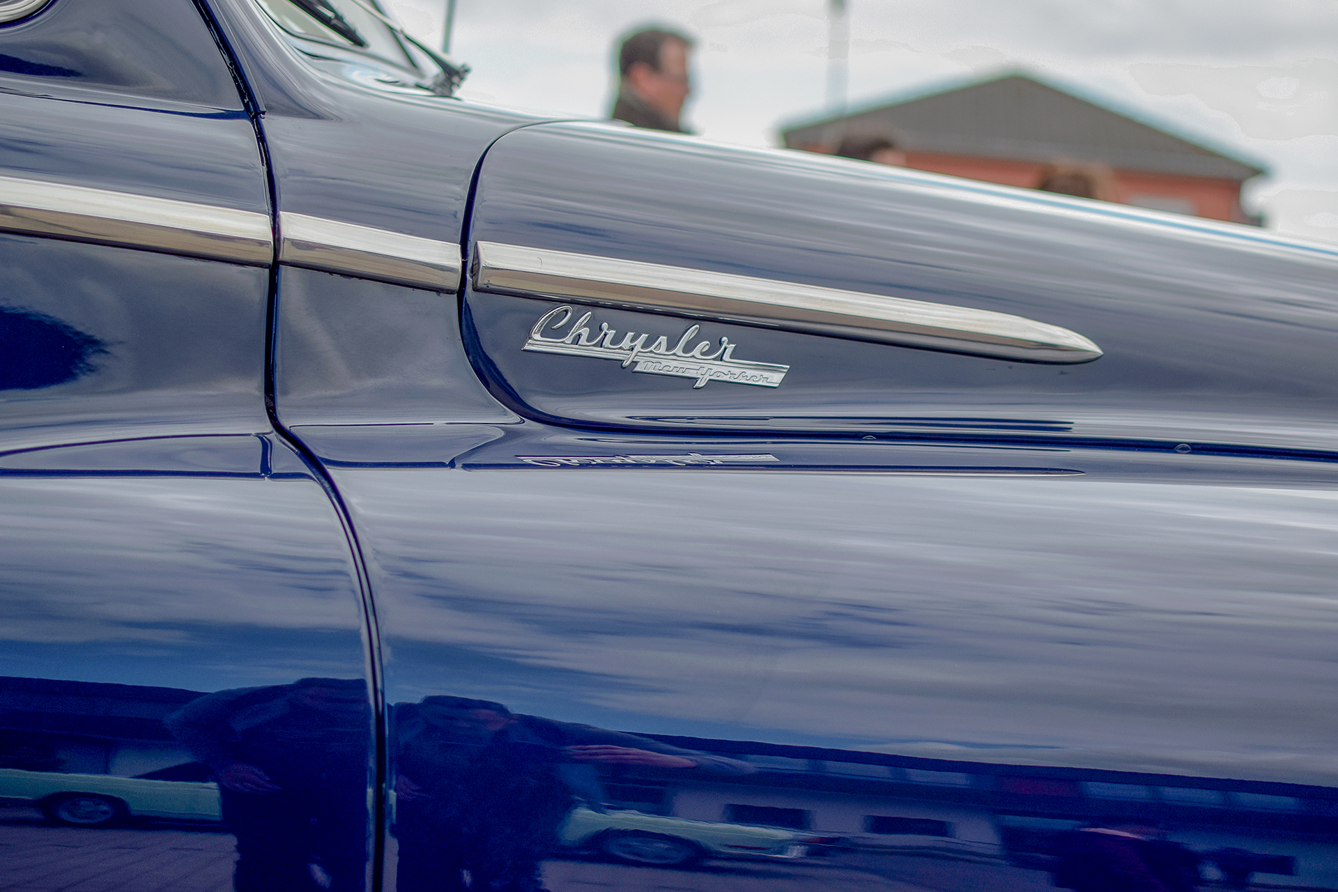 Chrysler Windsor C38W logo - rassemblement Perl, mai 2019