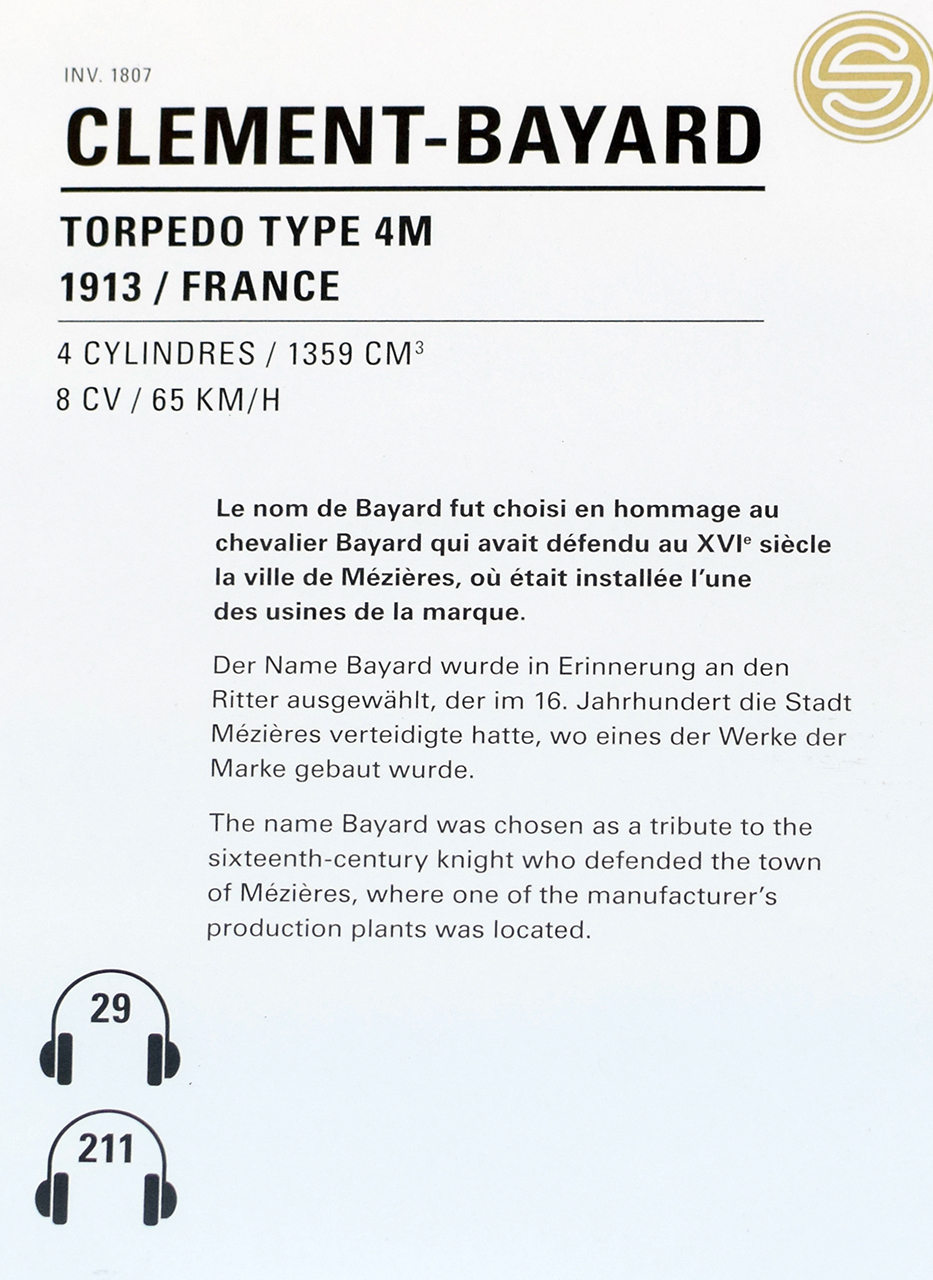 Clément-Bayard 4M 1913 - Cité de l'automobile, Collection Schlumpf, Mulhouse