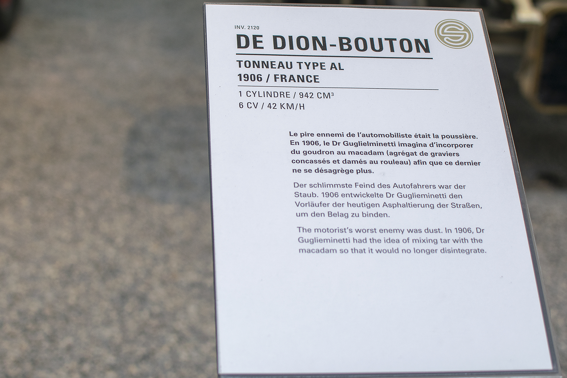 De Dion-Bouton type AL tonneau 1906 - Cité de l'automobile, Collection Schlumpf, Mulhouse, 2020 