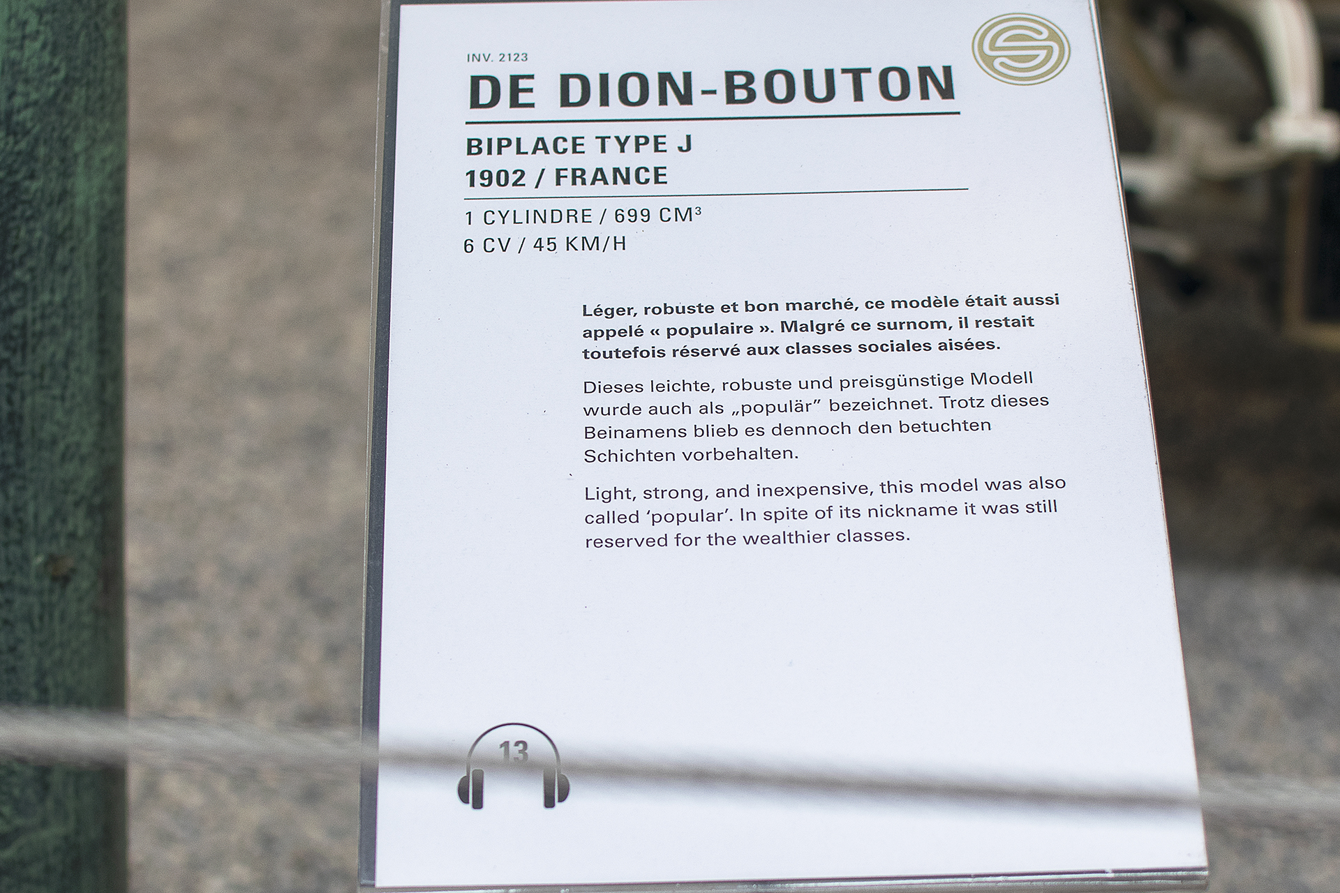 De Dion-Bouton type J biplace 1902 - Cité de l'automobile, Collection Schlumpf, Mulhouse, 2020