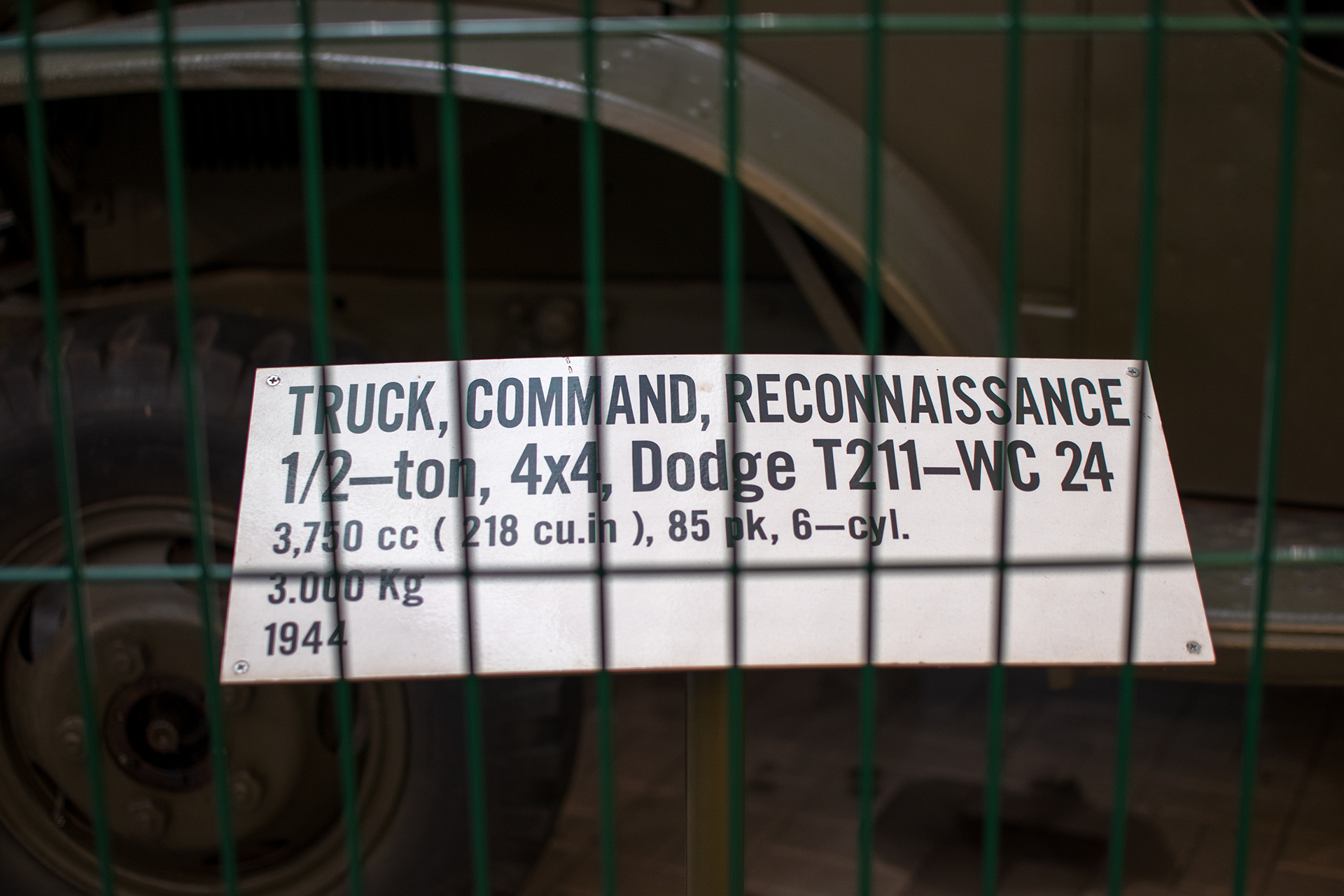 Dodge WC24 (T211) 1944 details - Musée National d'Histoire Militaire, Diekirch