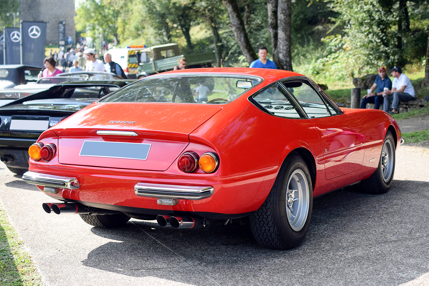 Ferrari 365 GTB/4 Daytona arrière - Automania ,2017, Manderen, Château de Malbrouck
