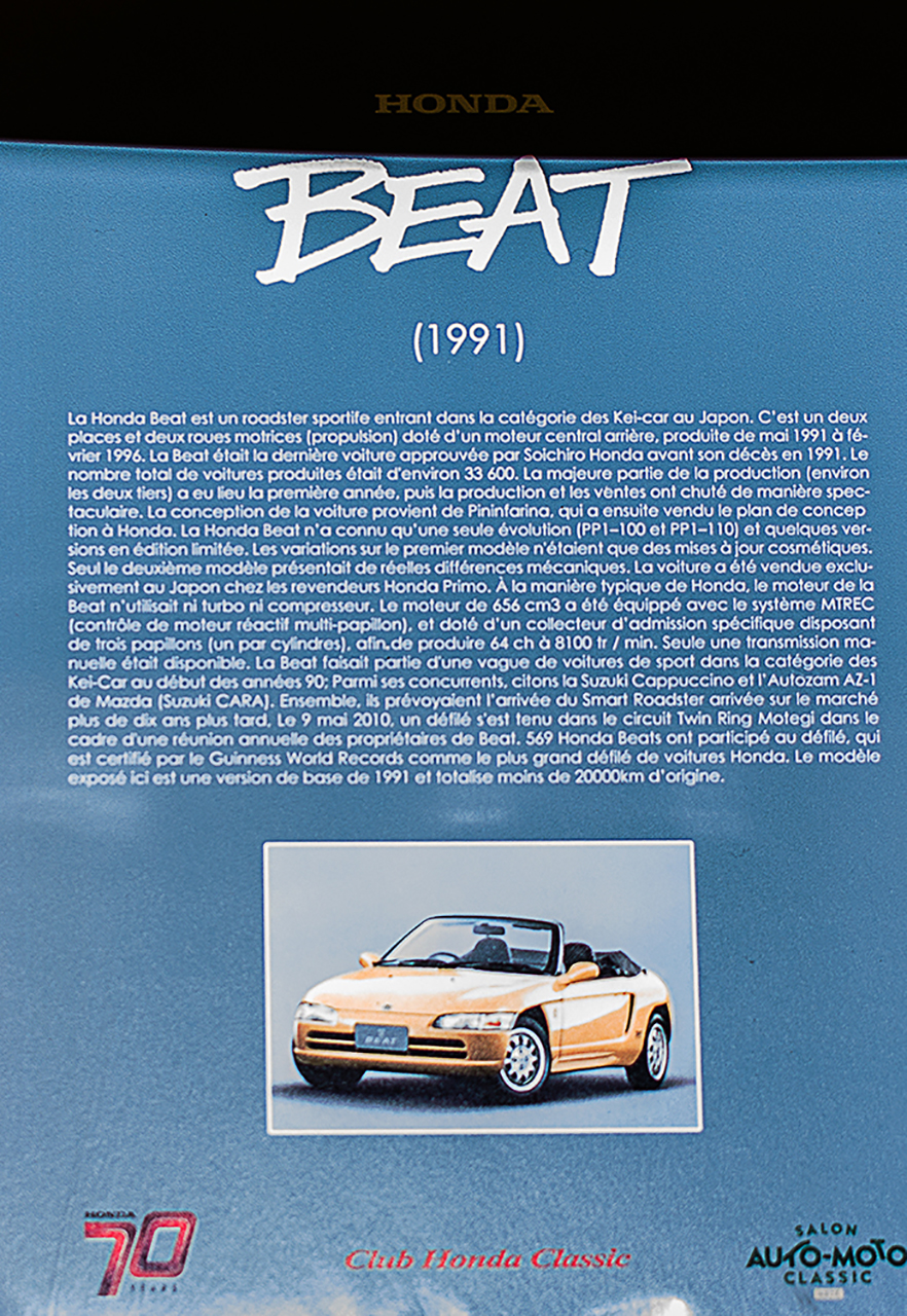 Honda Beat 1991 infos - Salon ,Auto-Moto Classic ,Metz ,2018 