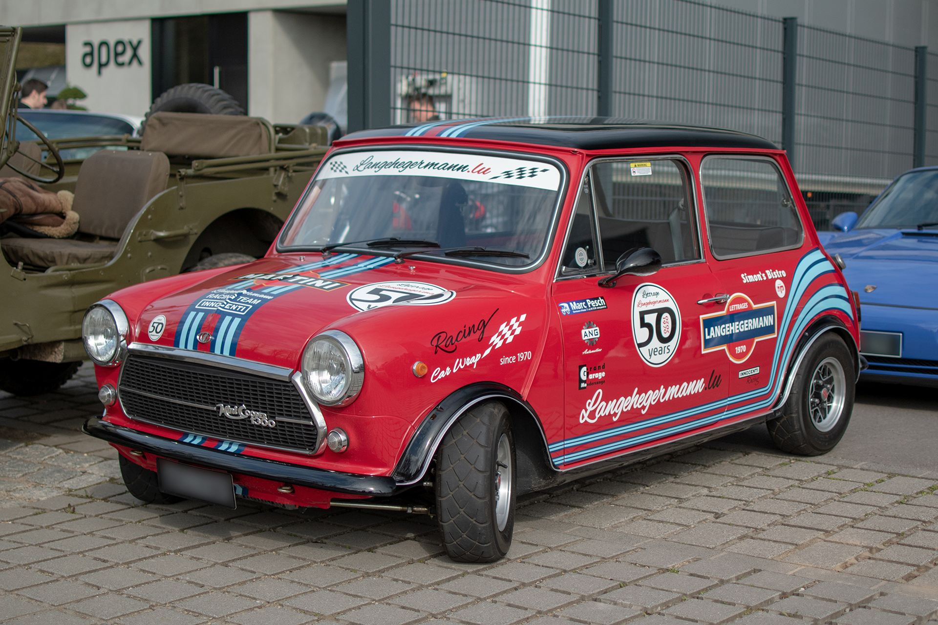 Innocenti Mini 1300 de compétition - LOF ,Oldtimers Breakfast ,Contern ,2023