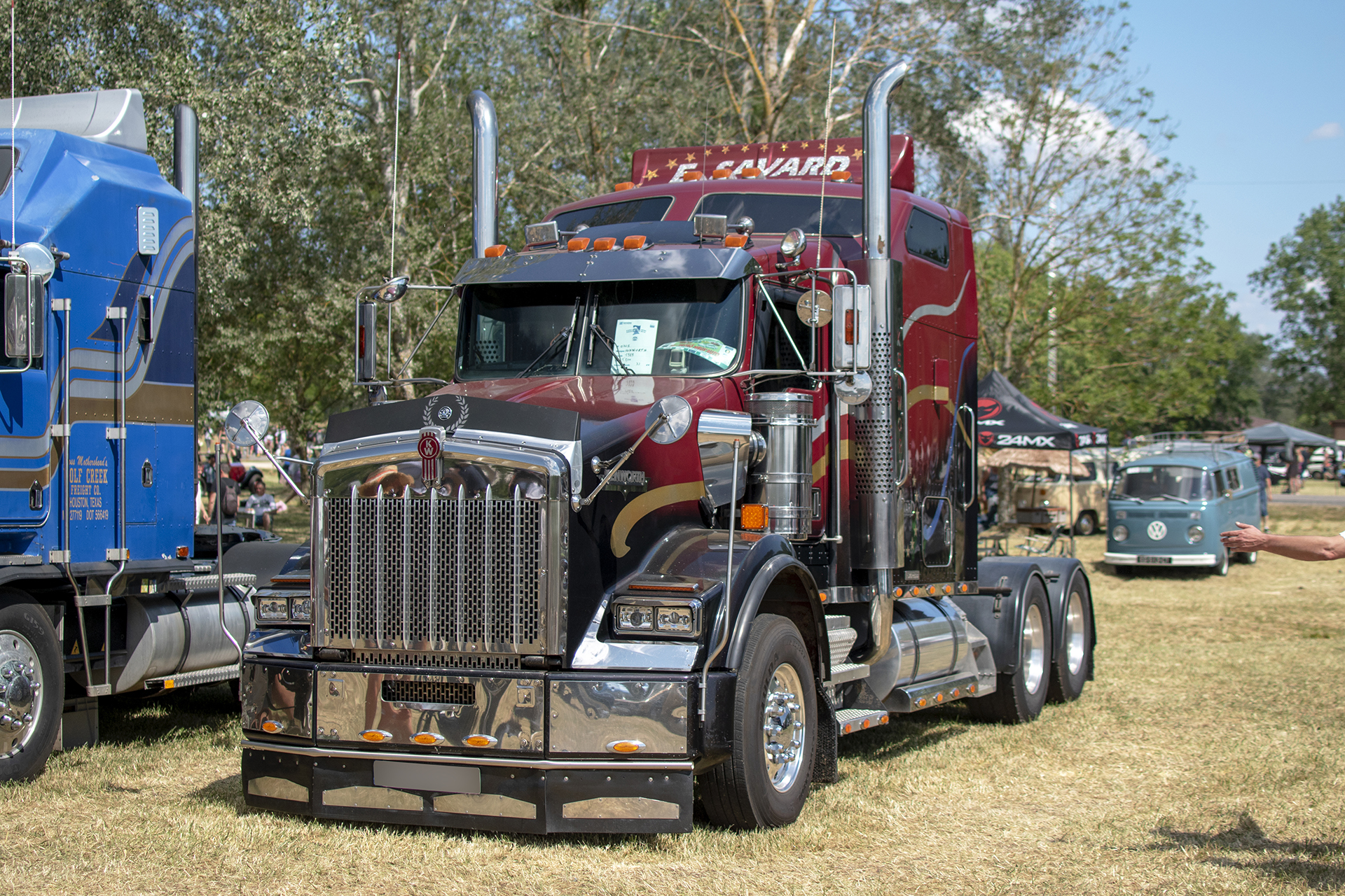 Kenworth T800 1989 - Rétro Meus'Auto ,2023, Heudicourt, Lac de la Madine