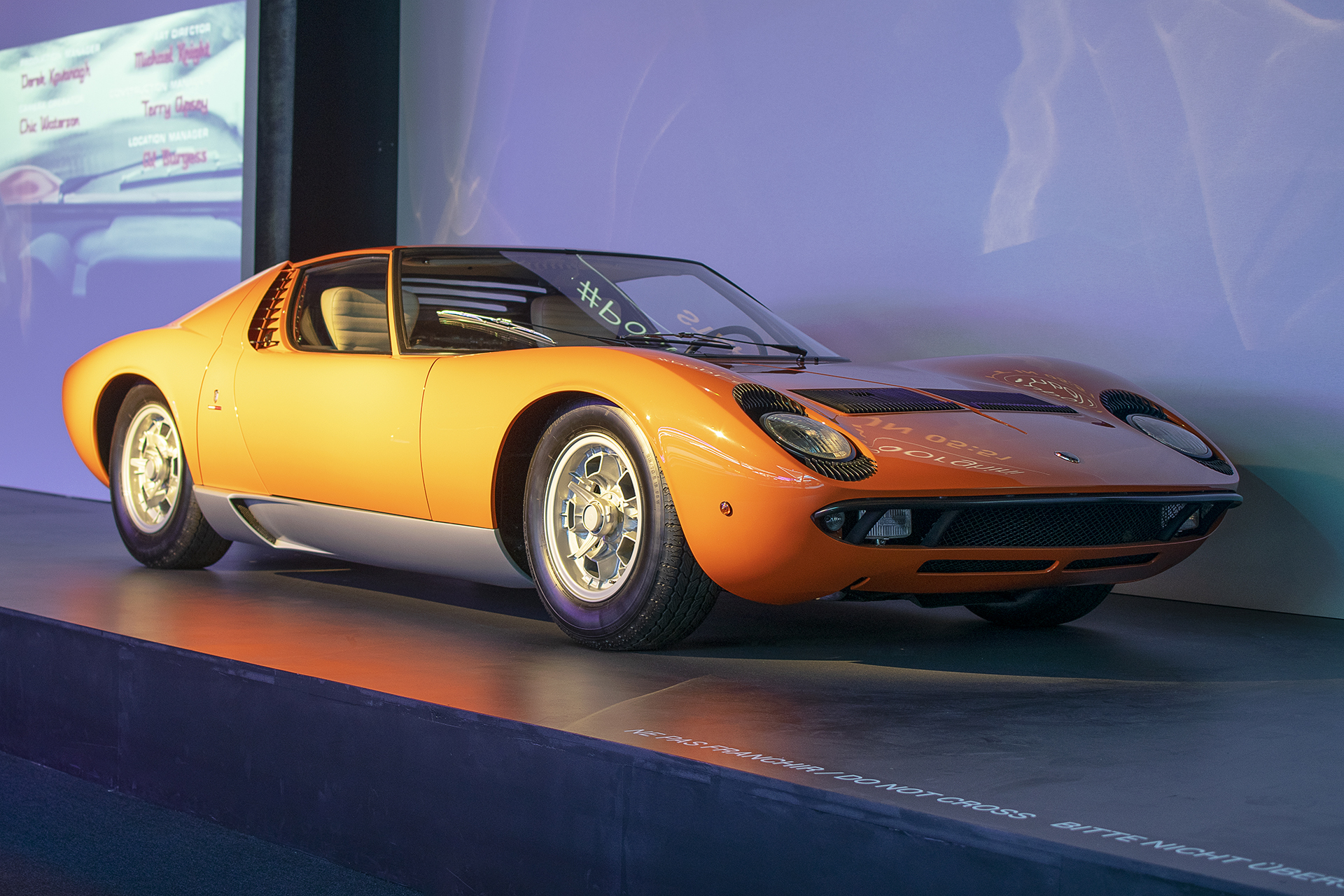 Lamborghini Miura P400 1968 "the Italian Job" - Cité de l'automobile, Collection Schlumpf, Pop Lamborghini, 2020