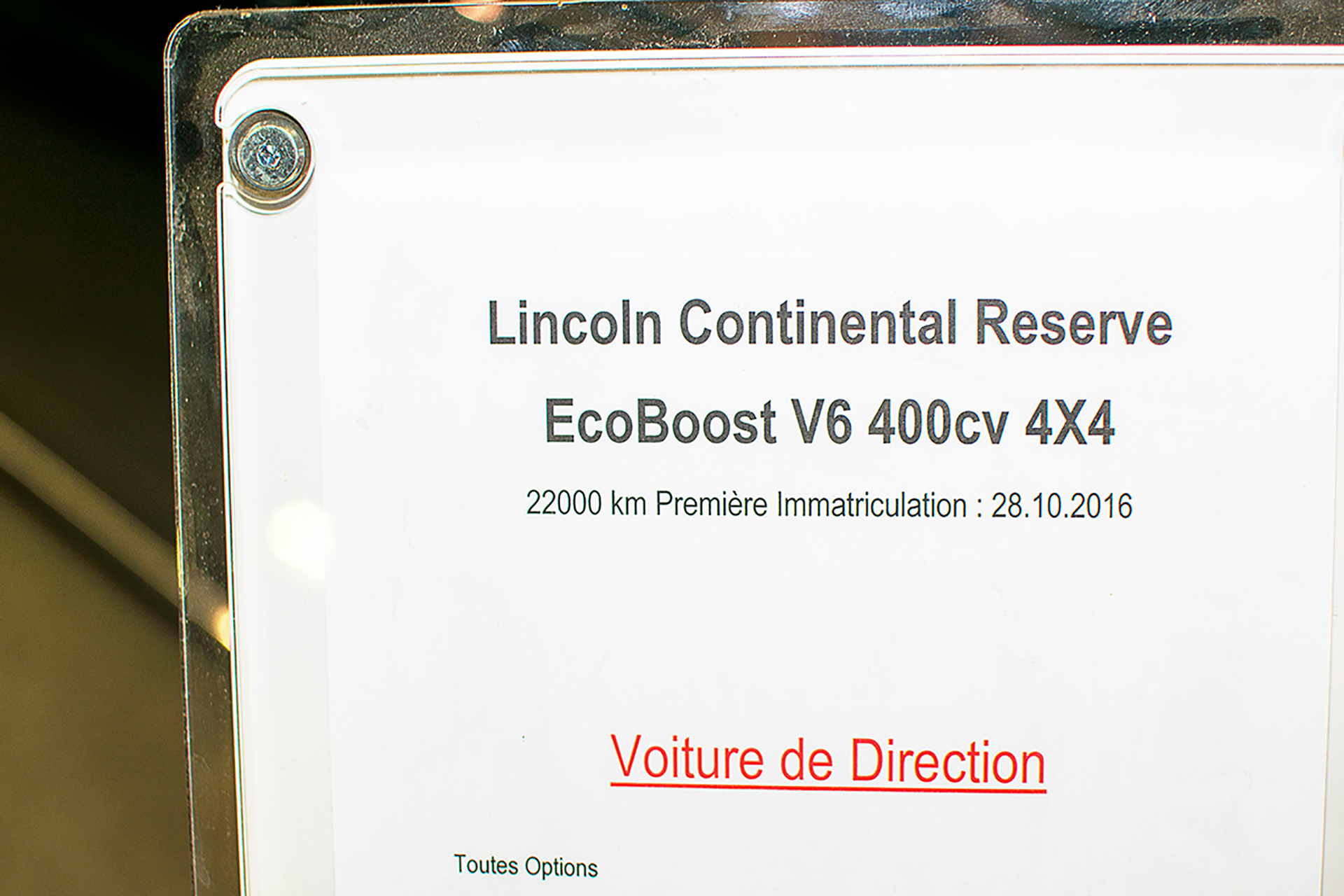 Lincoln Continental X 2016 infos - International Motor Show  ,Luxembourg ,2018