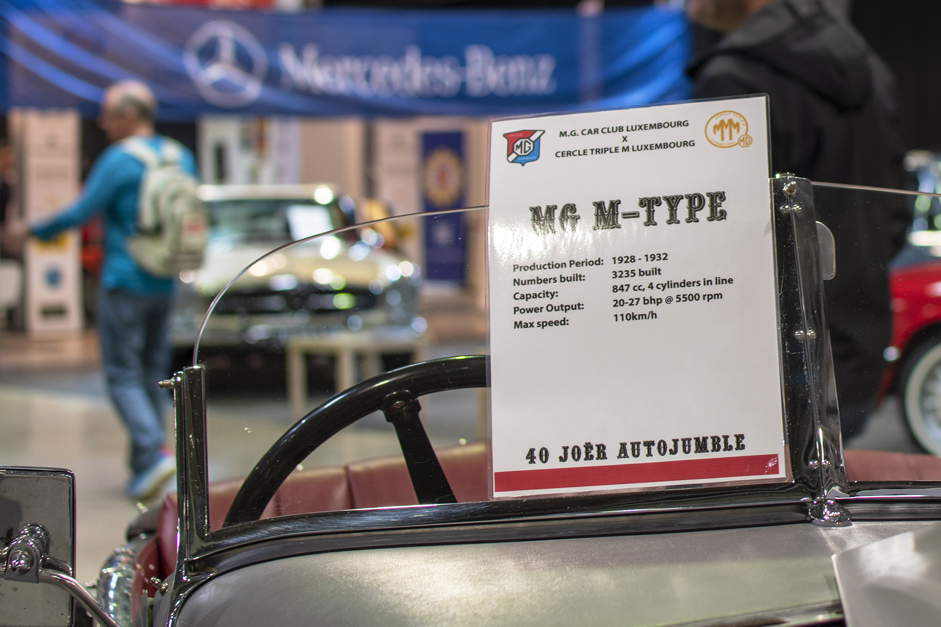 MG type M infos - Auto Jumble ,2025, Luxembourg, all thing classic
