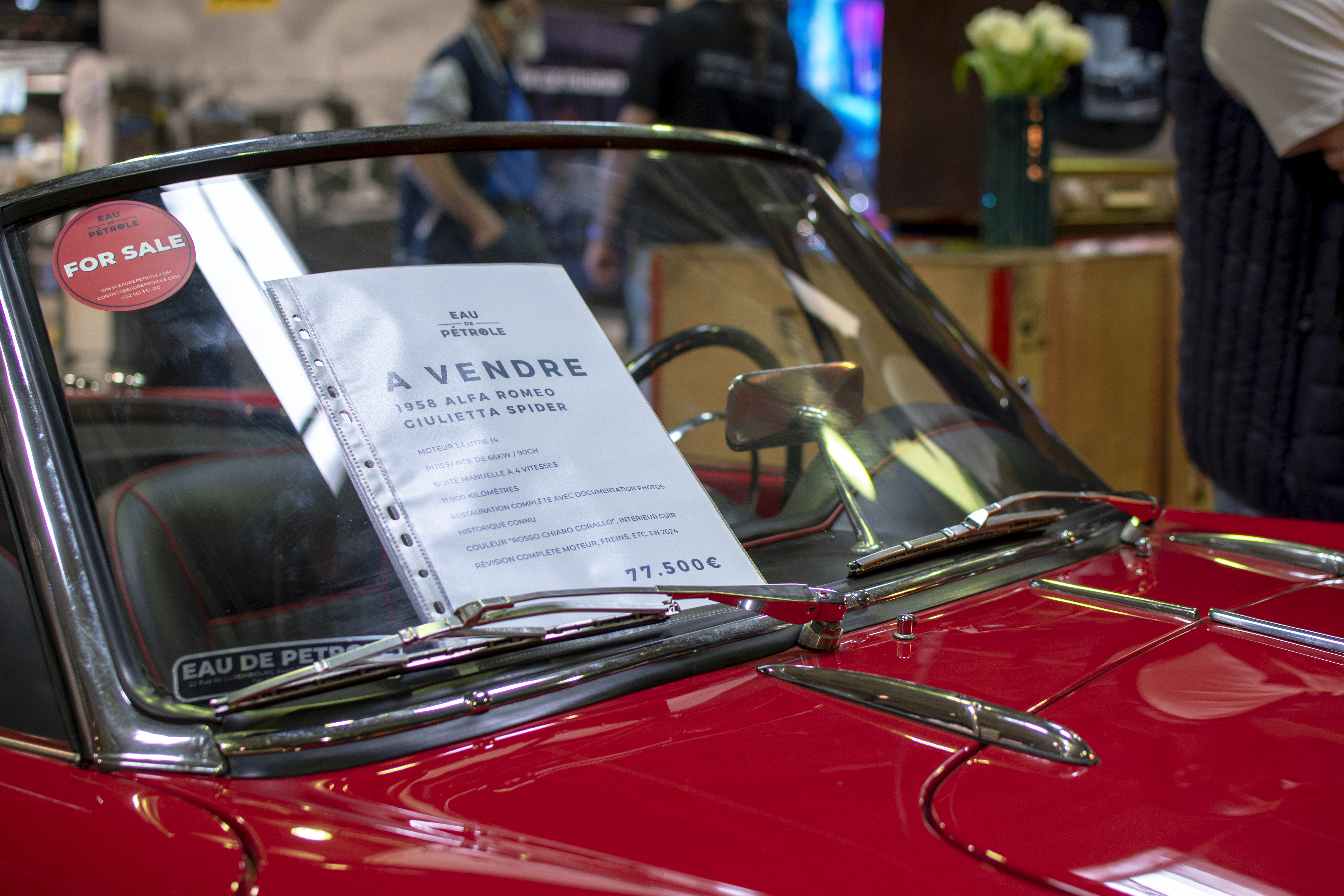 Alfa Romeo Giulia Spider infos - Auto Jumble ,2025, Luxembourg, all thing classic