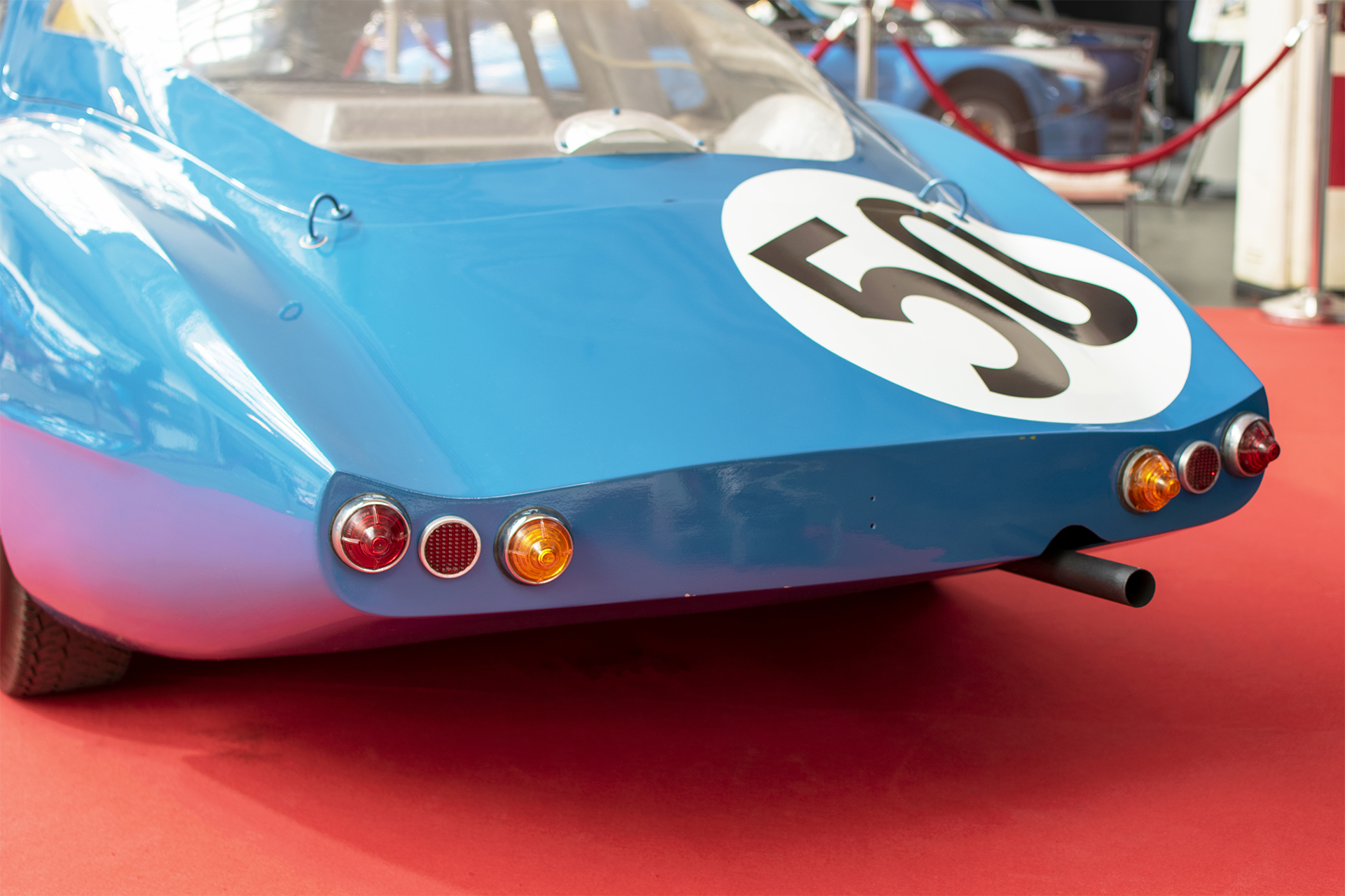 Alpine M63 (Verrier,Boyer) phares - Conservatoire National de Véhicules Historique s,Diekirch, exposition Alpine, 2022