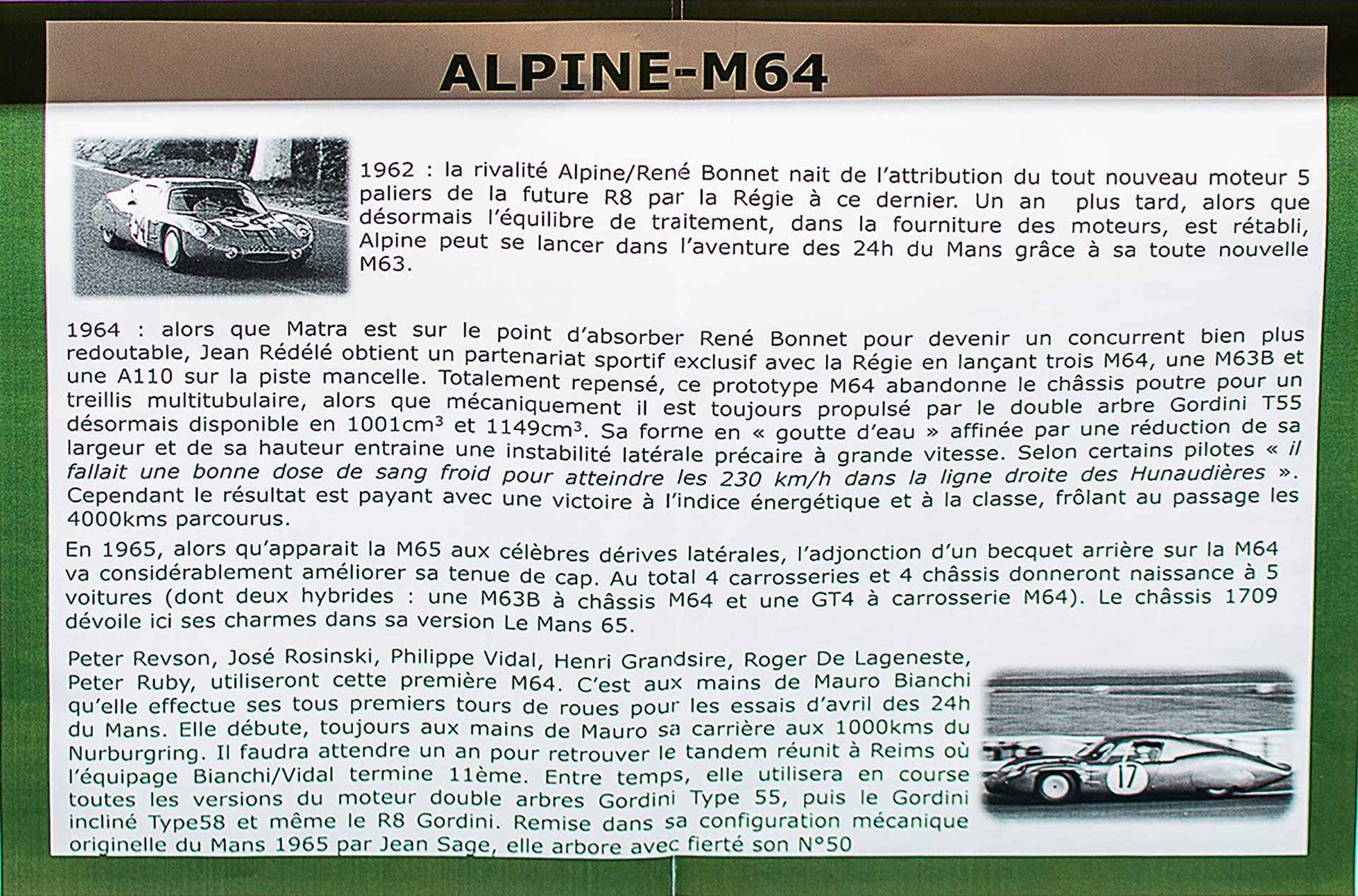 Alpine M64 1964 infos - Salon ,Auto-Moto Classic ,Metz ,2018