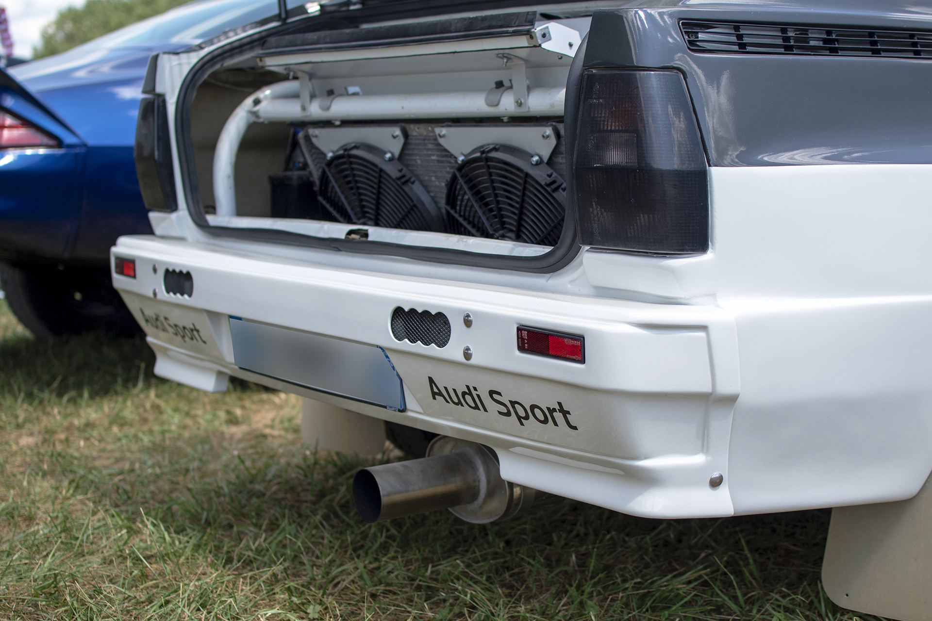 Audi Sport Quattro 1989 arrière - Rétro Meus'Auto ,2023, Heudicourt, Lac de la Madine