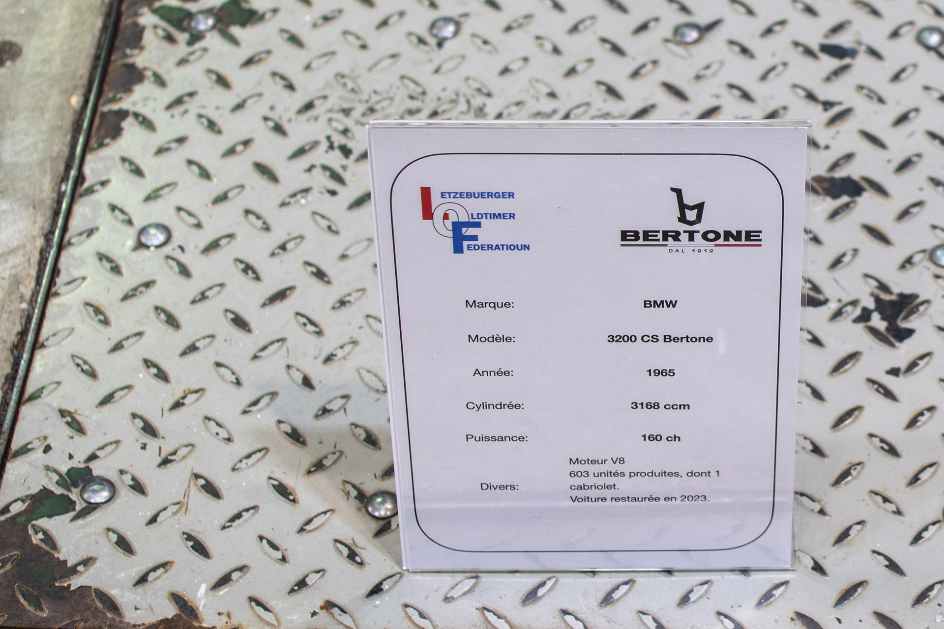 BMW 3200 CS infos - Auto Jumble ,2025, Luxembourg, all thing classic
