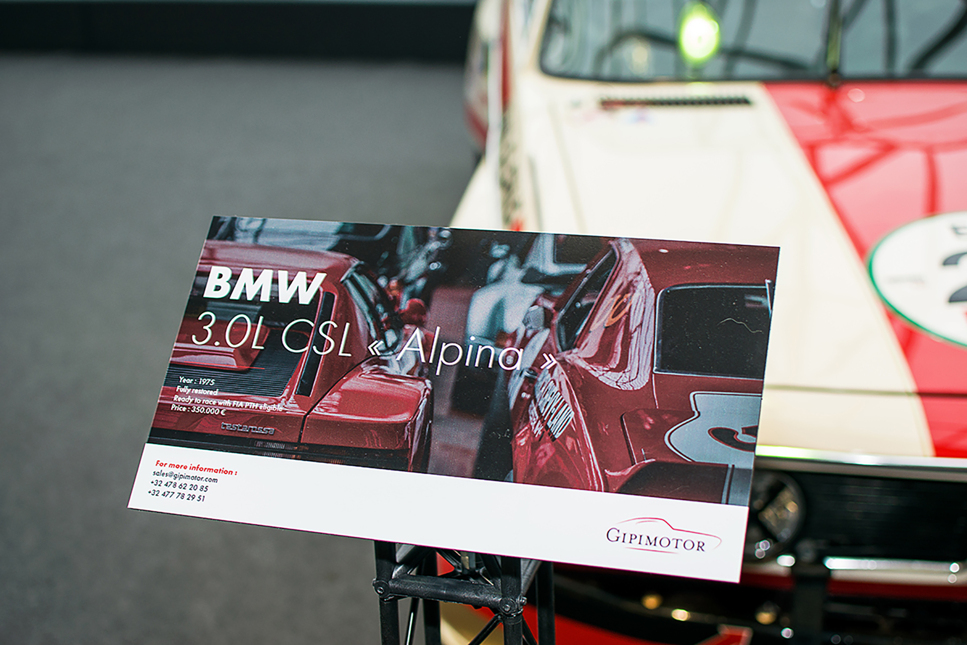 BMW E9 3.0 CSL Alpina 1975 de compétition infos  - International Motor Show  ,Luxembourg ,2018