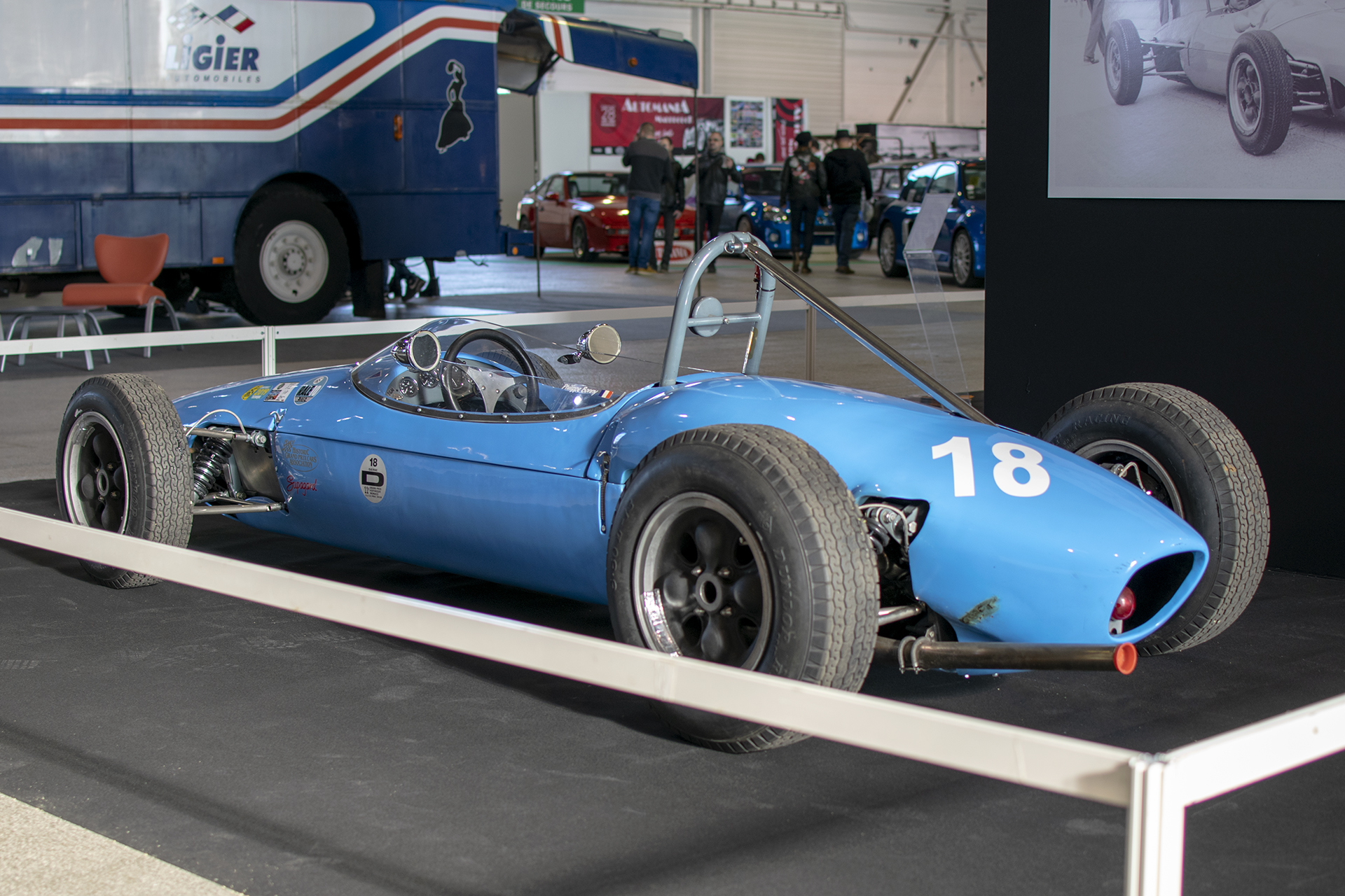 Brabham BT2 1962 "Joe Schlesser" arrière - Salon ,Auto-Moto Classic, Metz, 2019 Brabham BT2 1962 "Joe Schlesser" arrière - Salon ,Auto-Moto Classic, Metz, 2019