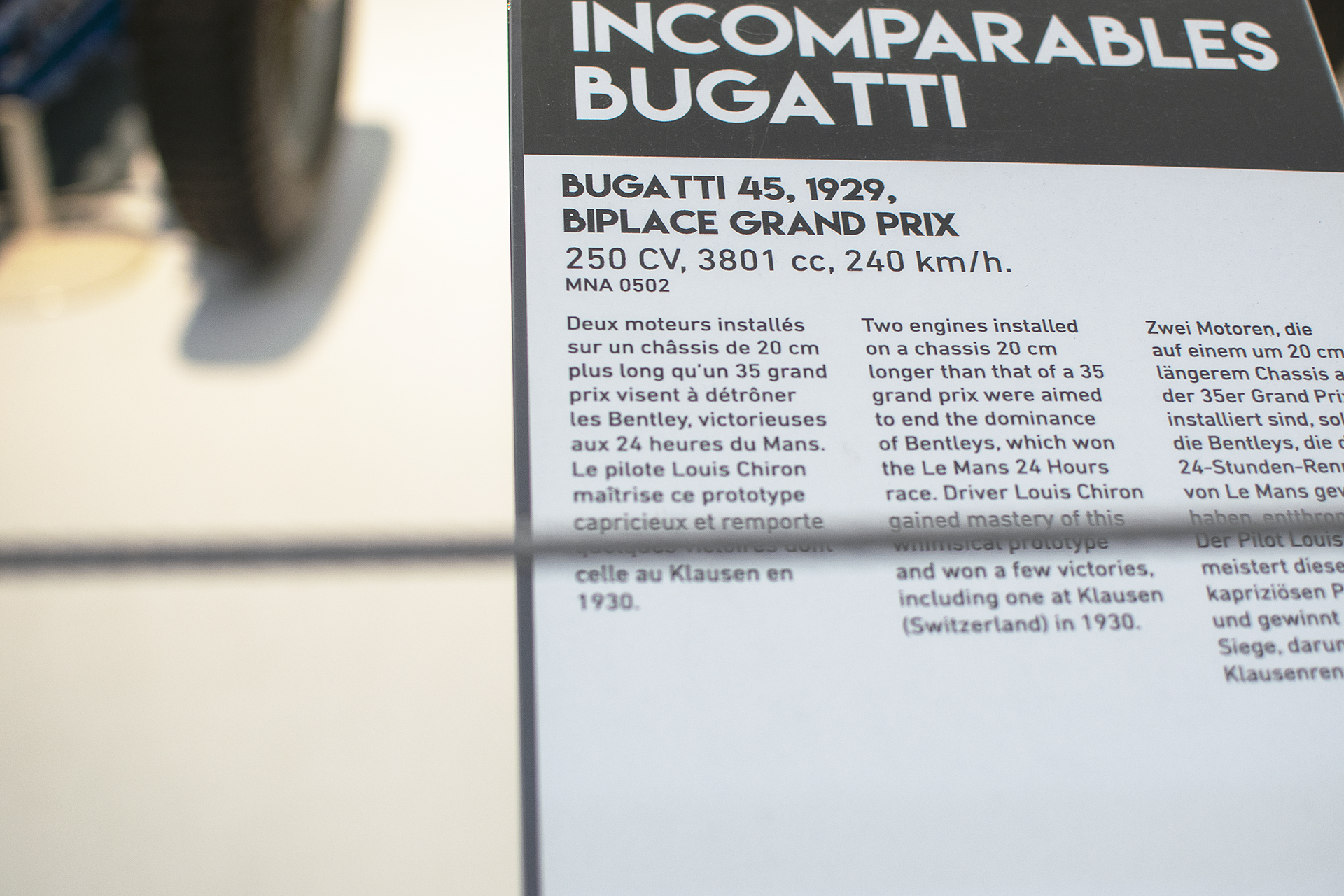 Bugatti type 45 biplace grand prix 1929 - Cité de l'automobile, Collection Schlumpf, Mulhouse, 2020