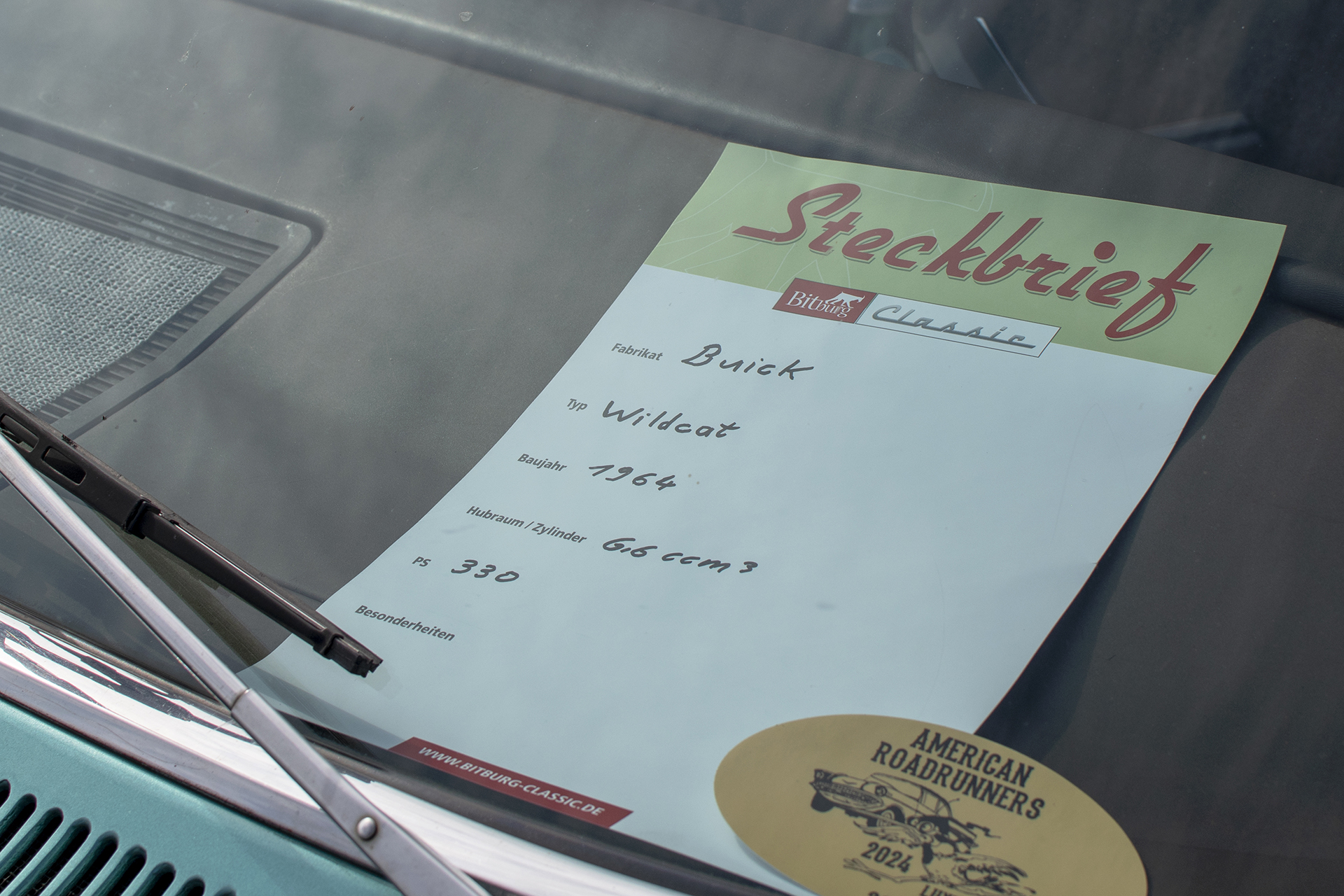 Buick Wildcat I infos - rassemblement ,American Roadrunners - Us Car Festival, 2024, Stadtbredimus