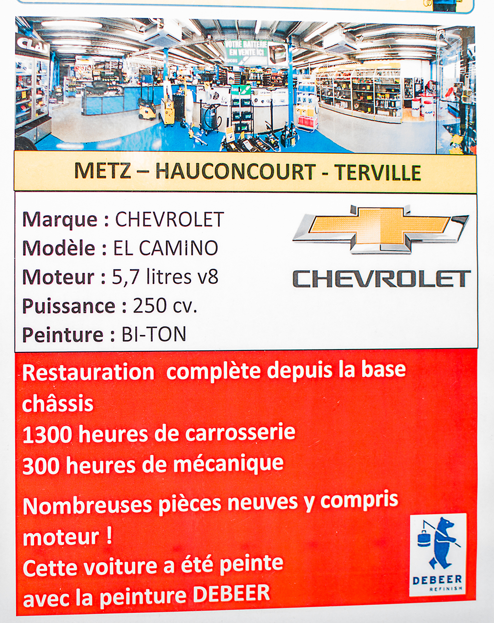 Chevrolet El Camino I infos - Salon ,Auto-Moto Classic ,Metz ,2018