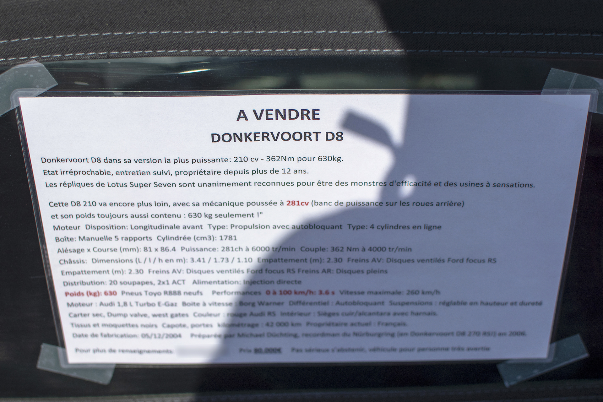 Donkervoort D8 details - Autos Mythiques 57, Thionville, 2023