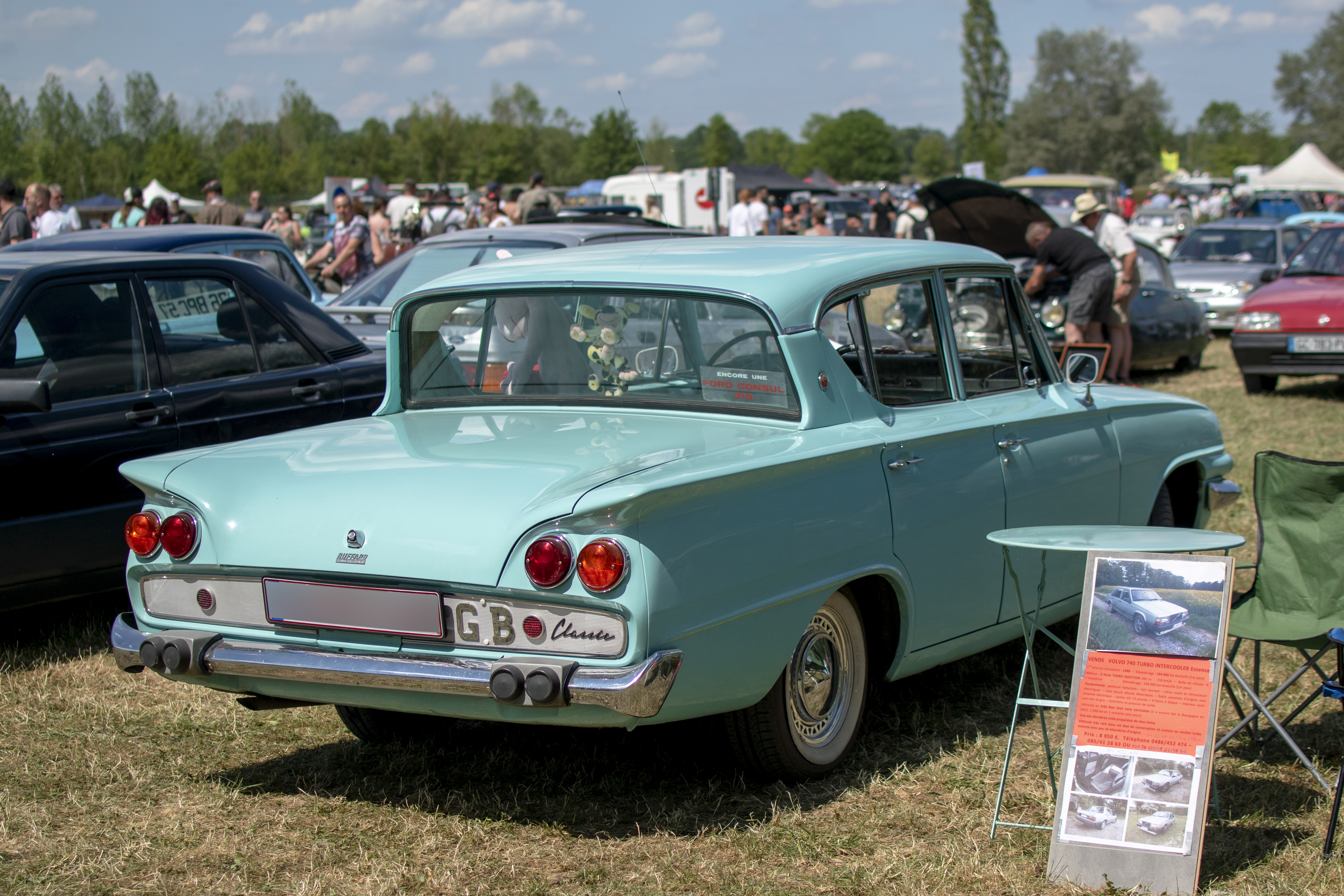 Ford Consul Classic arrière - Rétro Meus'Auto ,2023, Heudicourt, Lac de la Madine