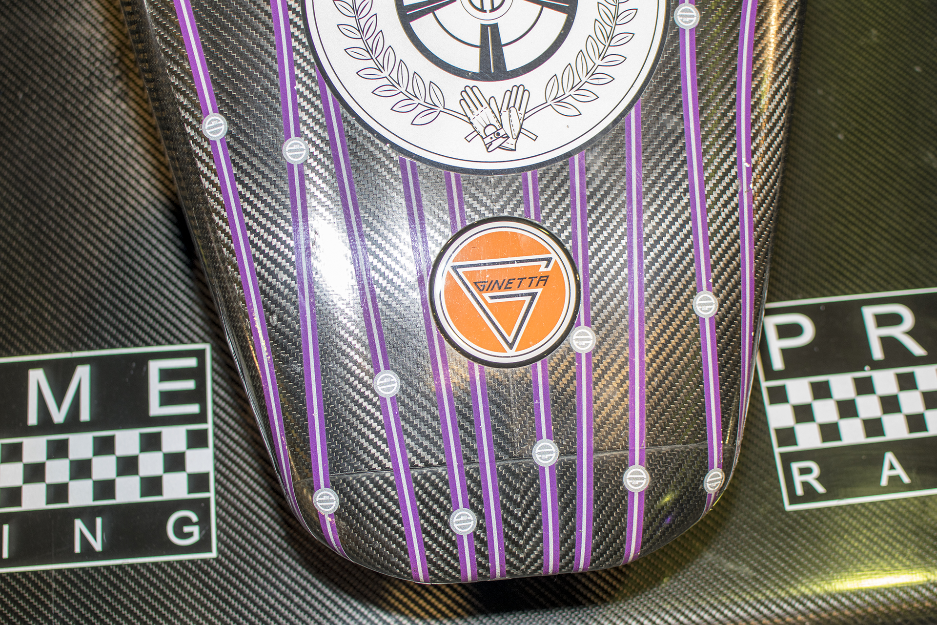 Ginetta G58 logo  - International Motor Show  ,Luxembourg ,2018