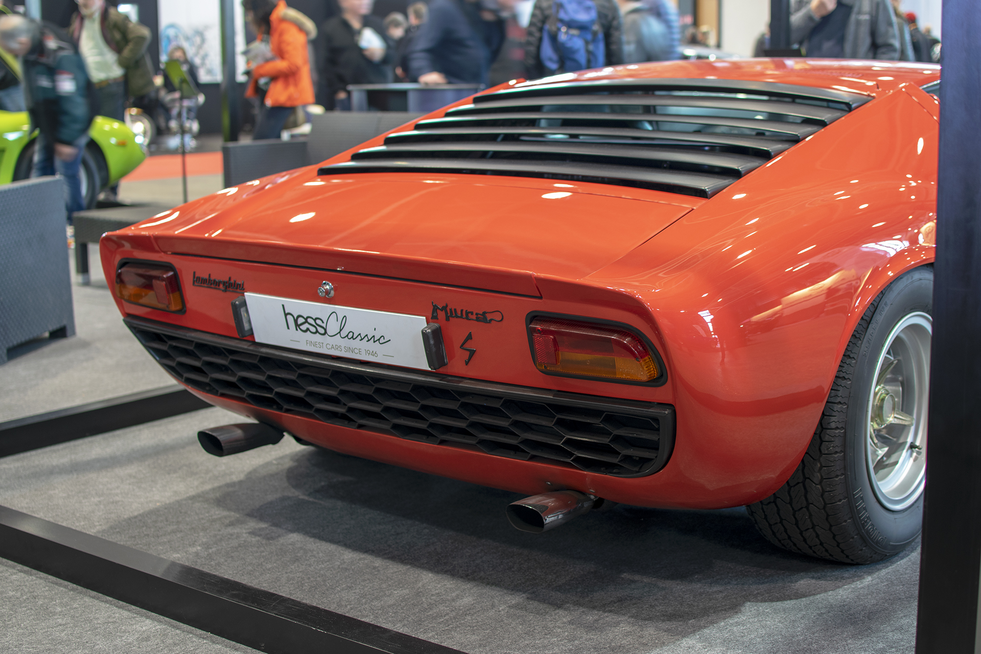 Lamborghini Miura P400S 1969 arrière - Salon ,Auto-Moto Classic, Metz, 2019