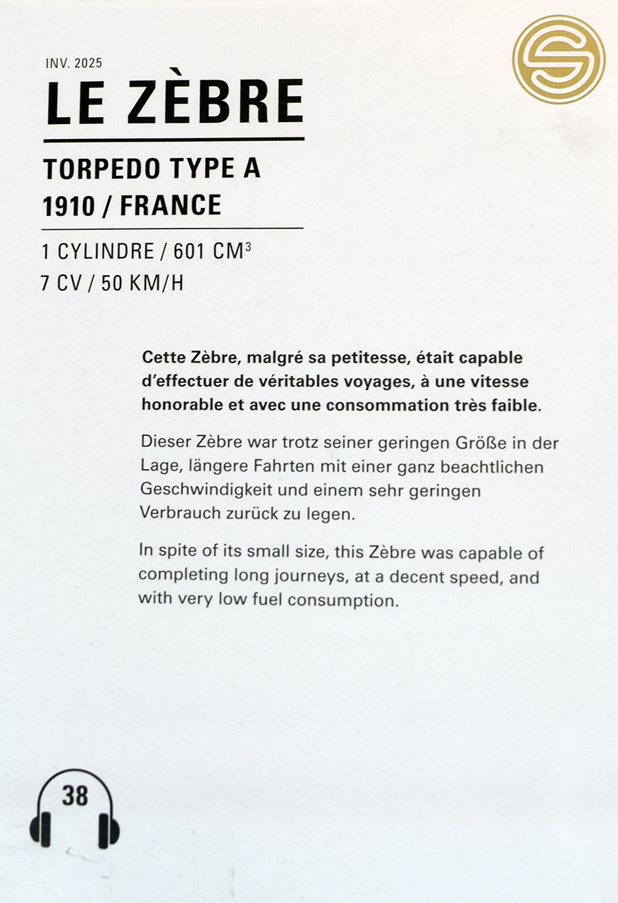 Le Zèbre Type A infos - Cité de l'automobile, Collection Schlumpf, Mulhouse Le Zèbre Type A infos - Cité de l'automobile, Collection Schlumpf, Mulhouse