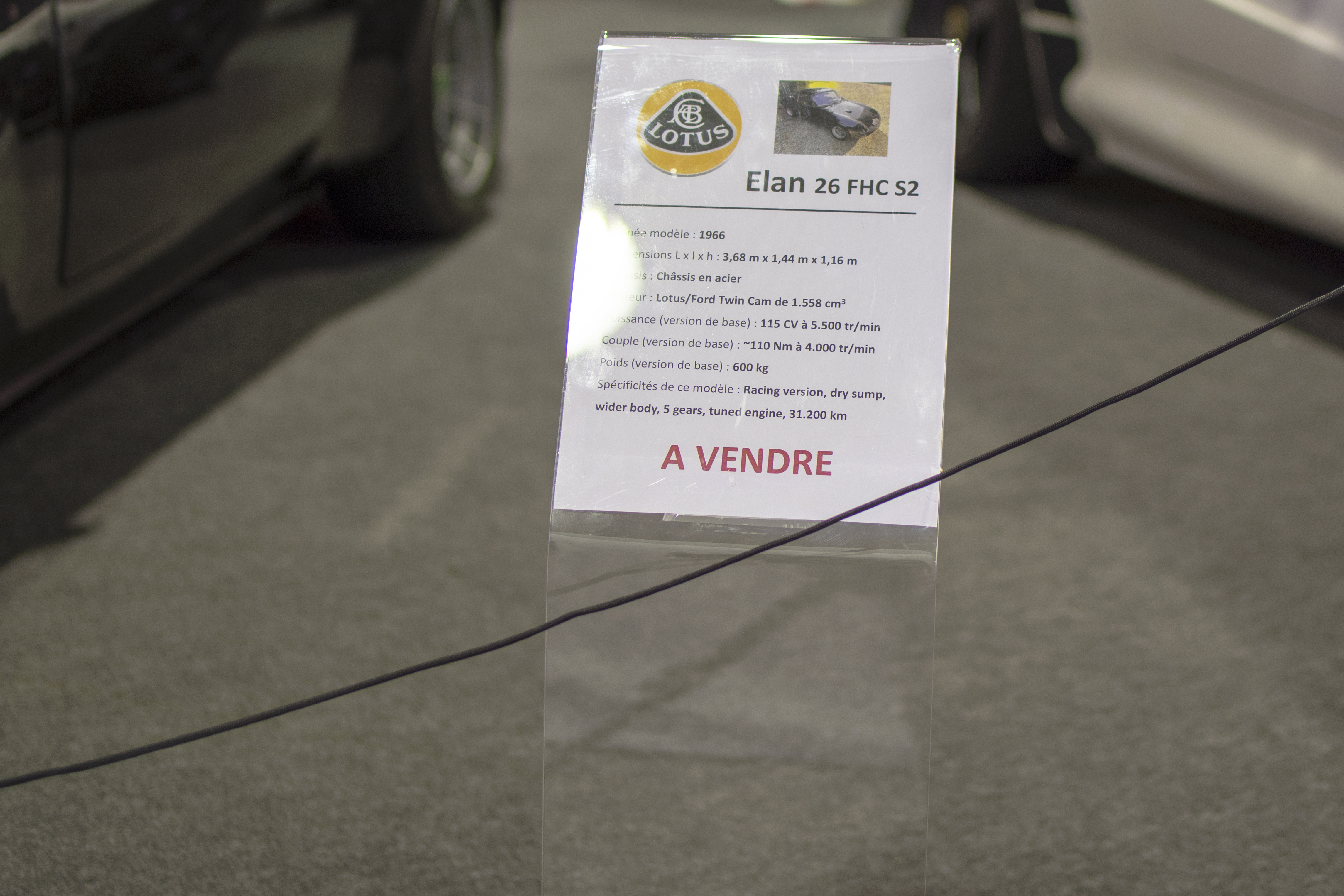 Lotus Elan coupé 26 FHC S2 1966 infos  - International Motor Show ,2023 ,Luxembourg