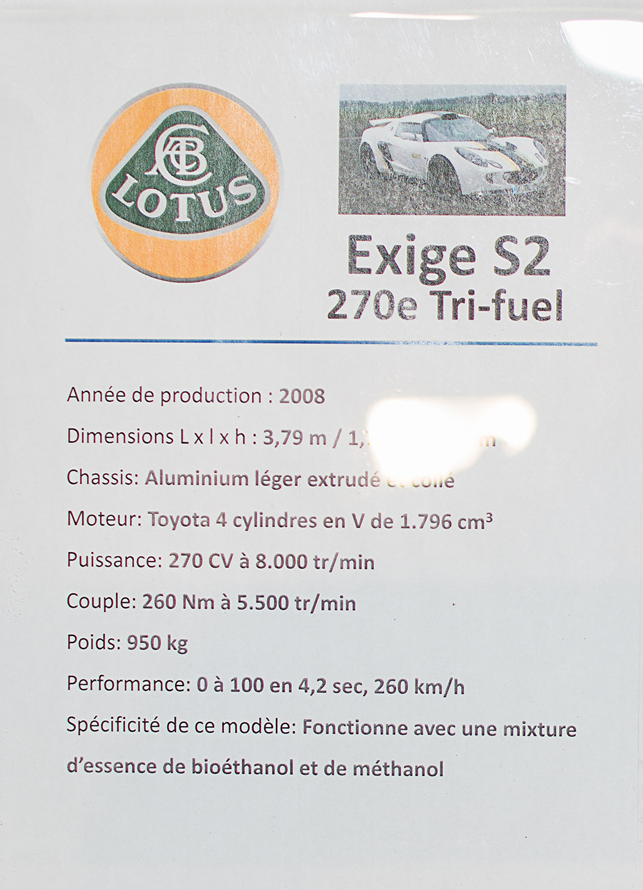Lotus Exige S2 270e tri-fuel 2008 infos - International Motor Show  ,Luxembourg ,2018