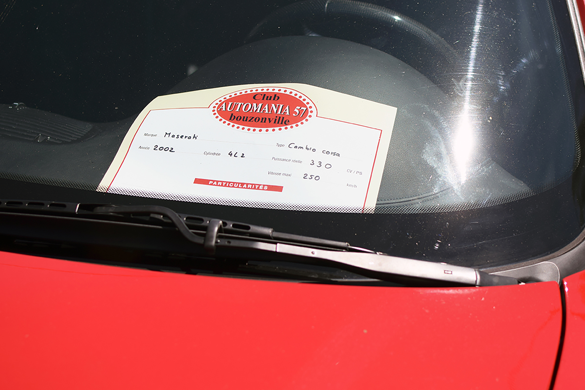 Maserati Coupé 2002 infos  - Automania 2016, Château de Freistroff