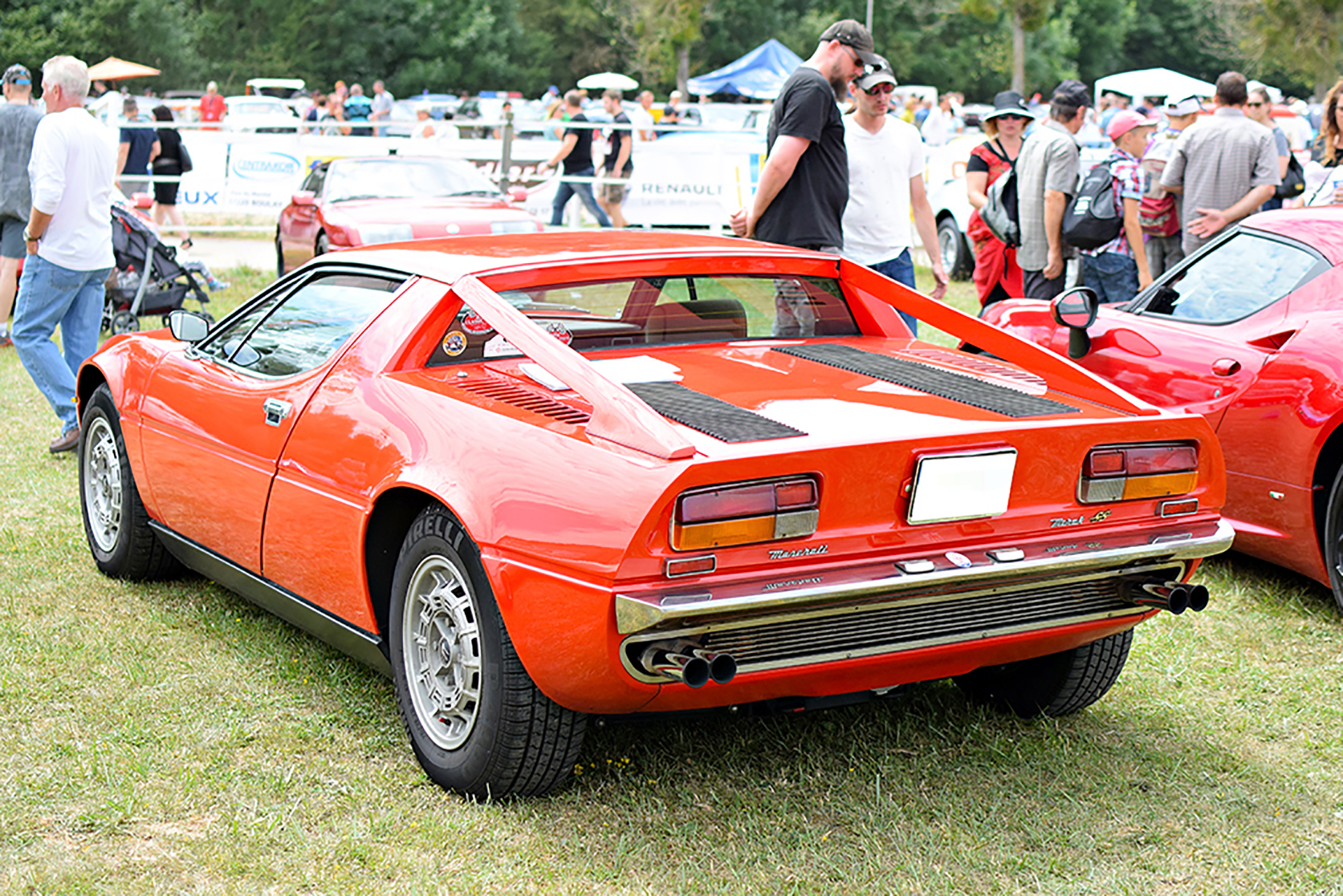 Maserati Merak SS 1976 arrière - Automania 2017, Edling les Anzeling, Hara du Moulin