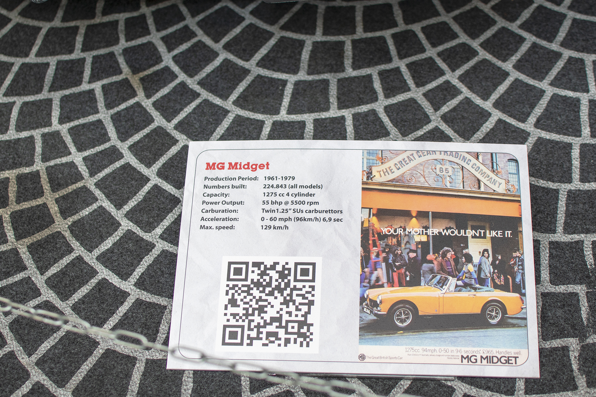 MG Midget infos - Conservatoire National de Véhicules Historiques, Diekirch, exposition 100 ans de MG, 2023-2024