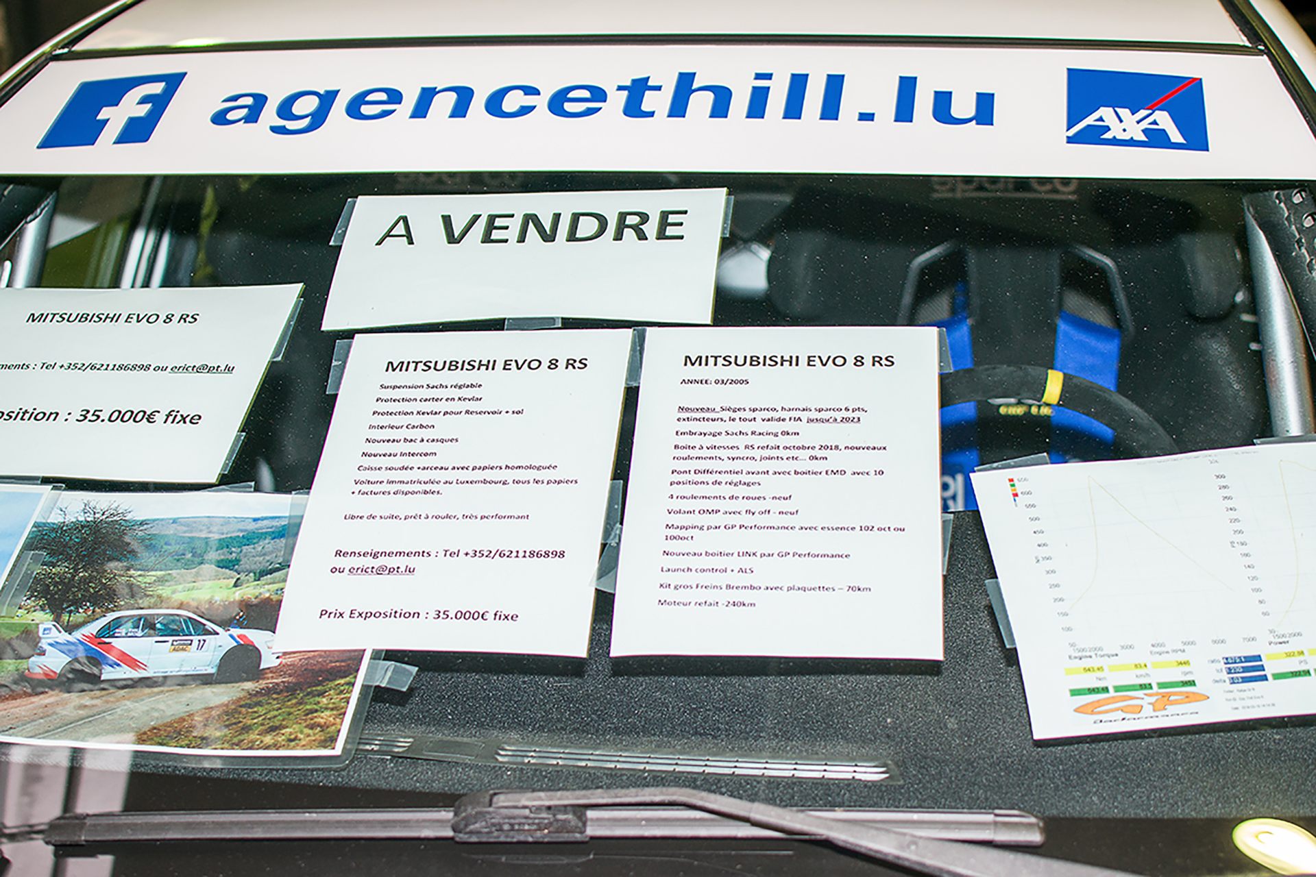 Mitsubishi Lancer Evolution VIII RS  2005 de compétition (Thill,Moes) infos - Luxembourg Motor Show 2018