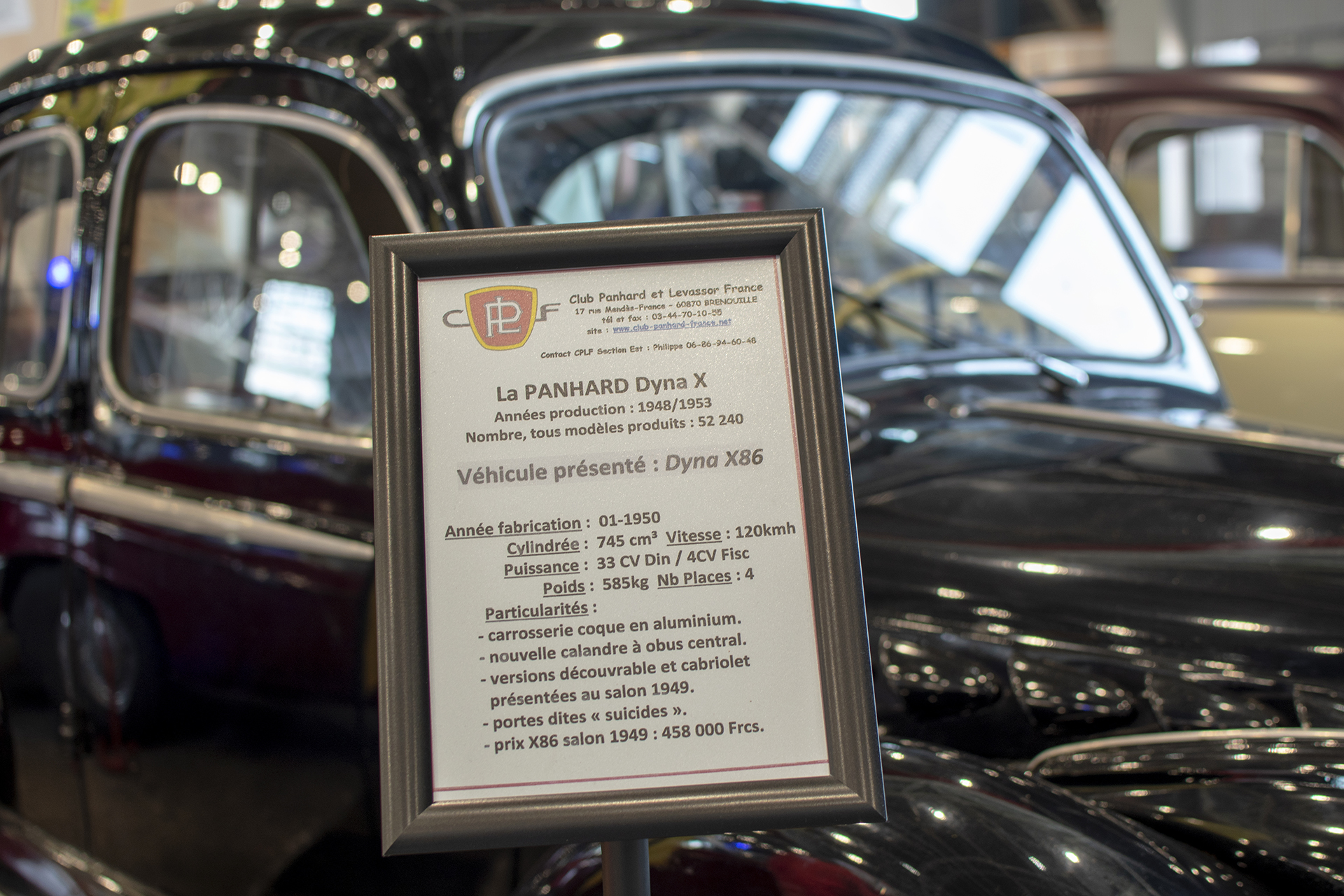 Panhard & Levassor Dyna X 1950 infos - Metz ,Auto Passion ,2024