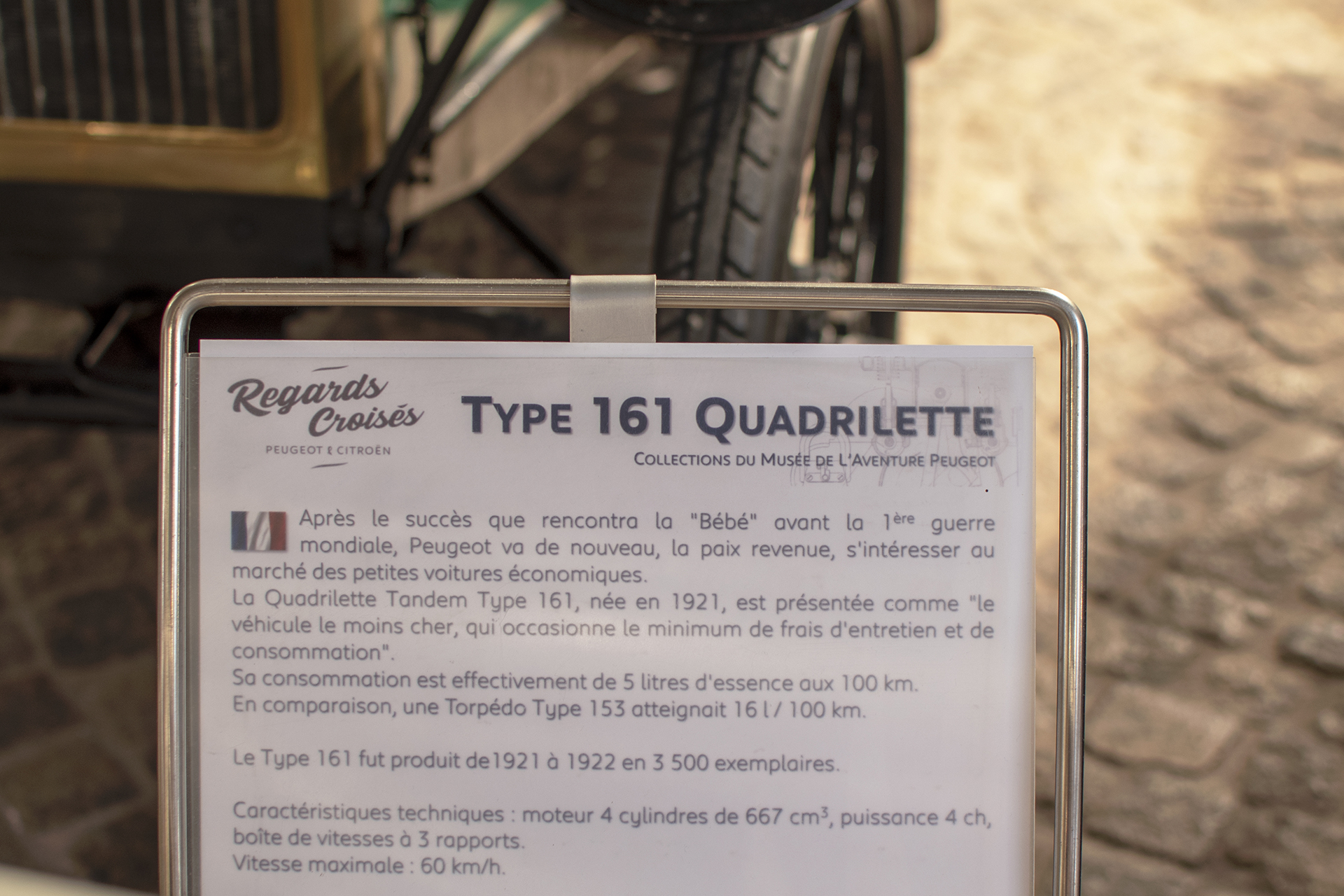 Peugeot type 161 Quadrilette infos - Musée ,L'aventure Peugeot ,Sochaux