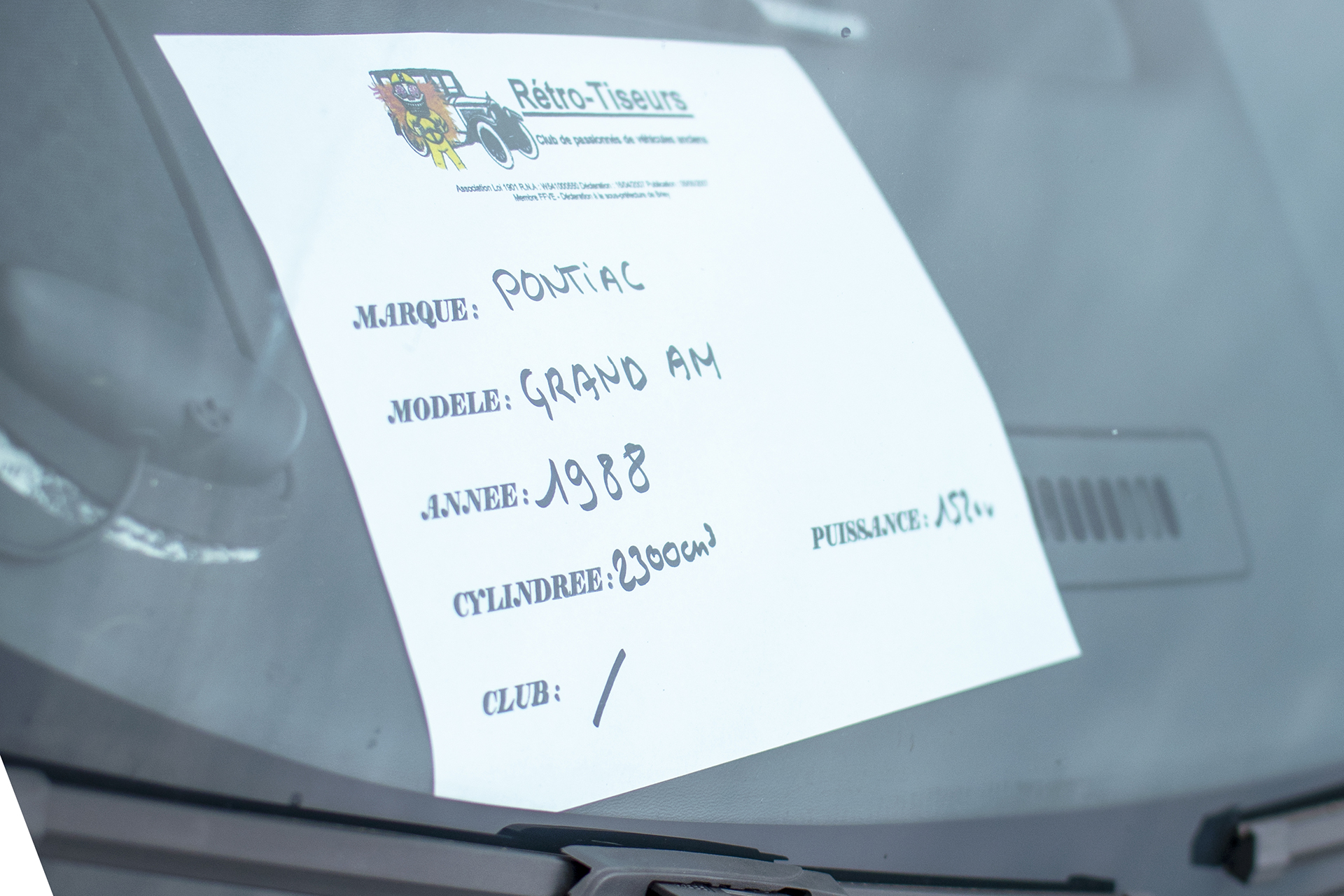 Pontiac Grand Am III infos - Rassemblement des Rétro-Tiseur,Serrouvillle,2026