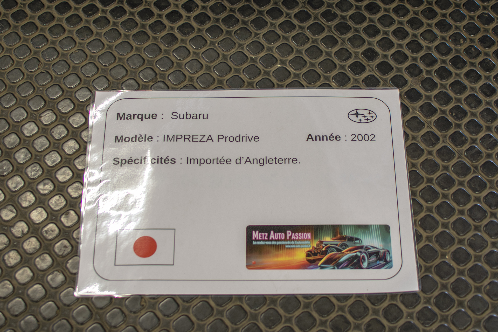 Subaru Impreza II GD/GG WRX de compétition Prodrive 2002 infos  - Metz ,Auto Passion ,2025