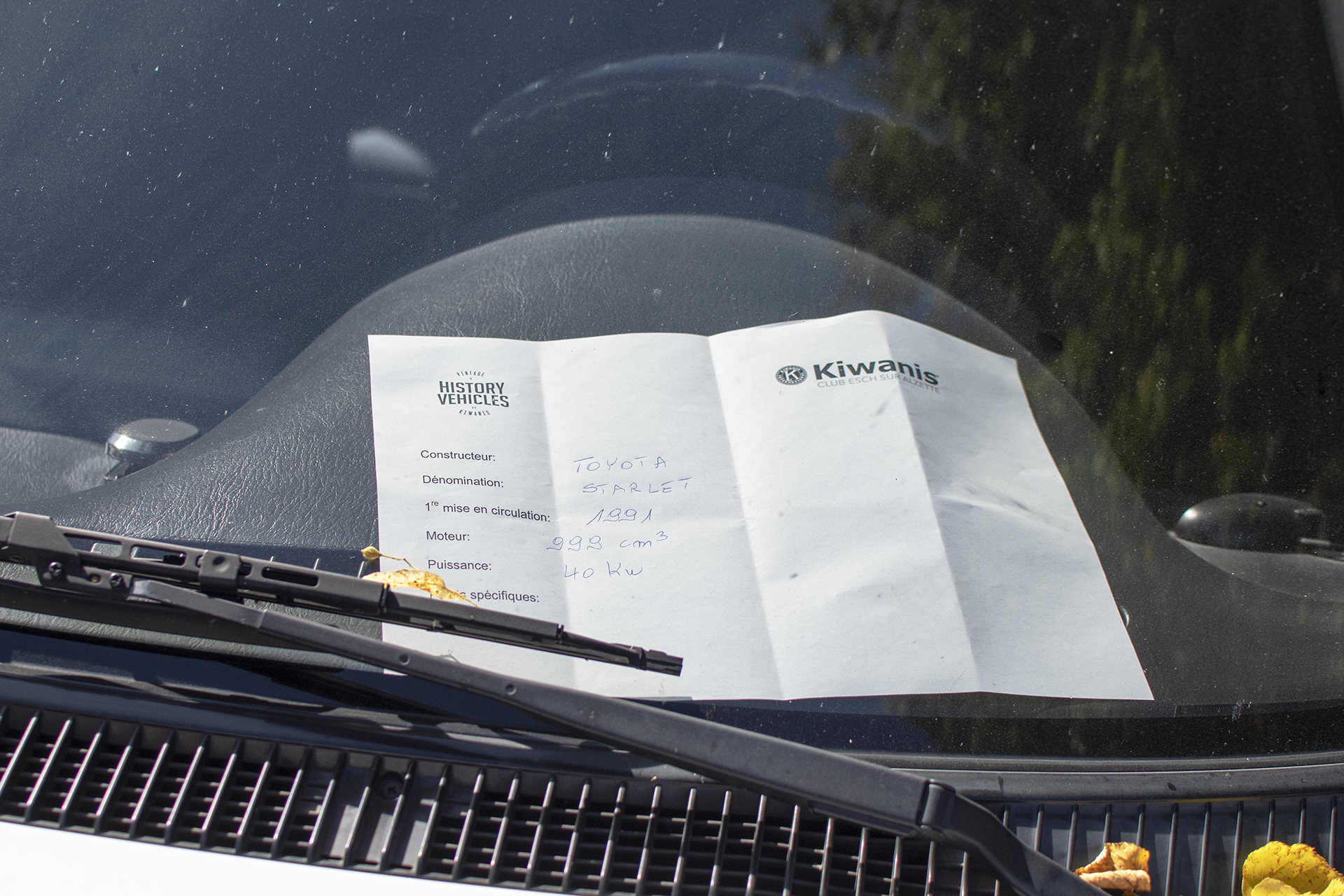 Toyota Starlet IV P80 1991- Hystory Vehicles by Kiwanis, 2025, Lasauvage