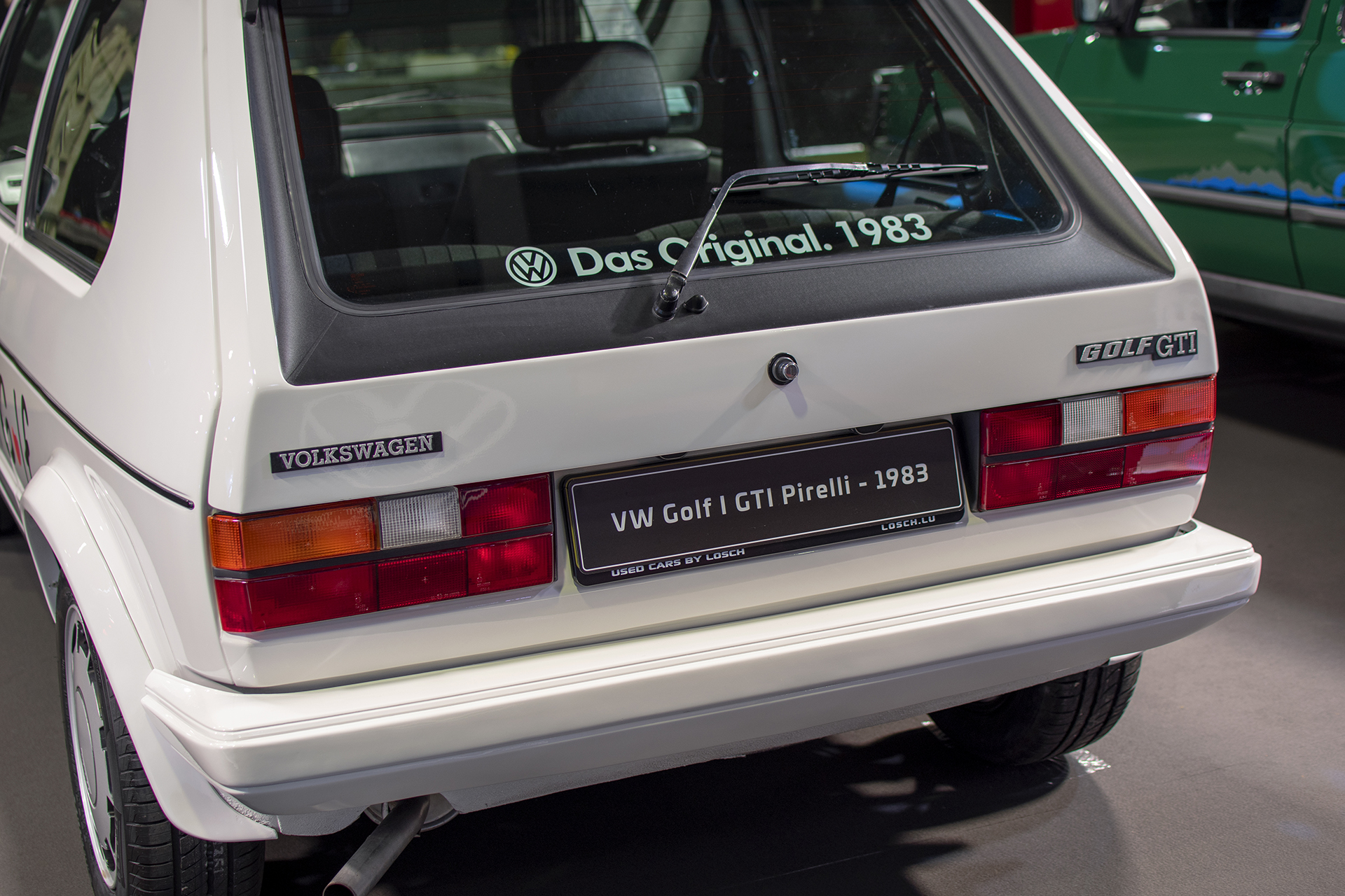 Volkswagen Golf I GTI Pirelli 1983 arrière  - Auto Jumble ,2024, Luxembourg, all thing classic