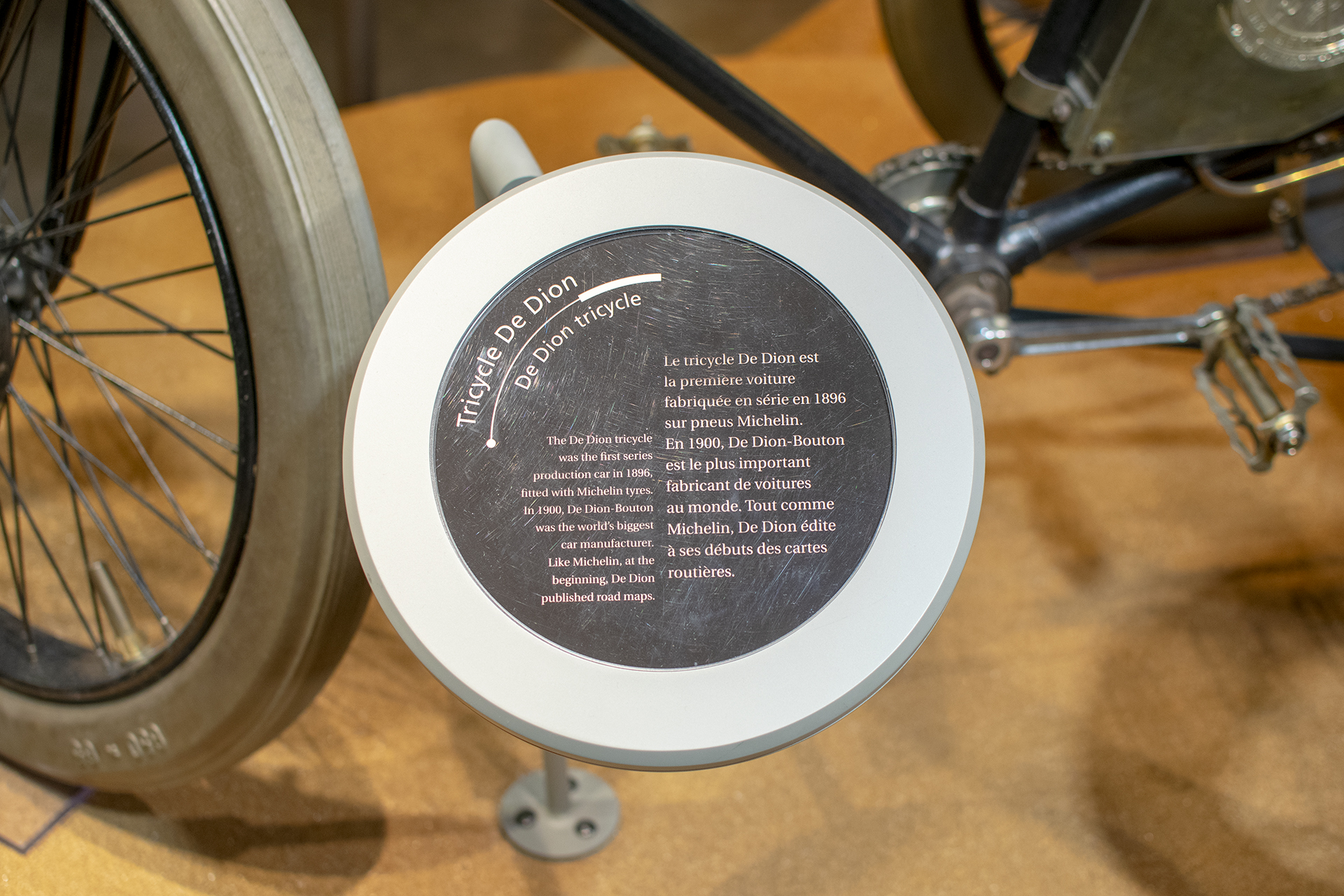 De Dion Bouton 2 3/4 Tricycle infos - L'Aventure Michelin Clermont-Ferrand