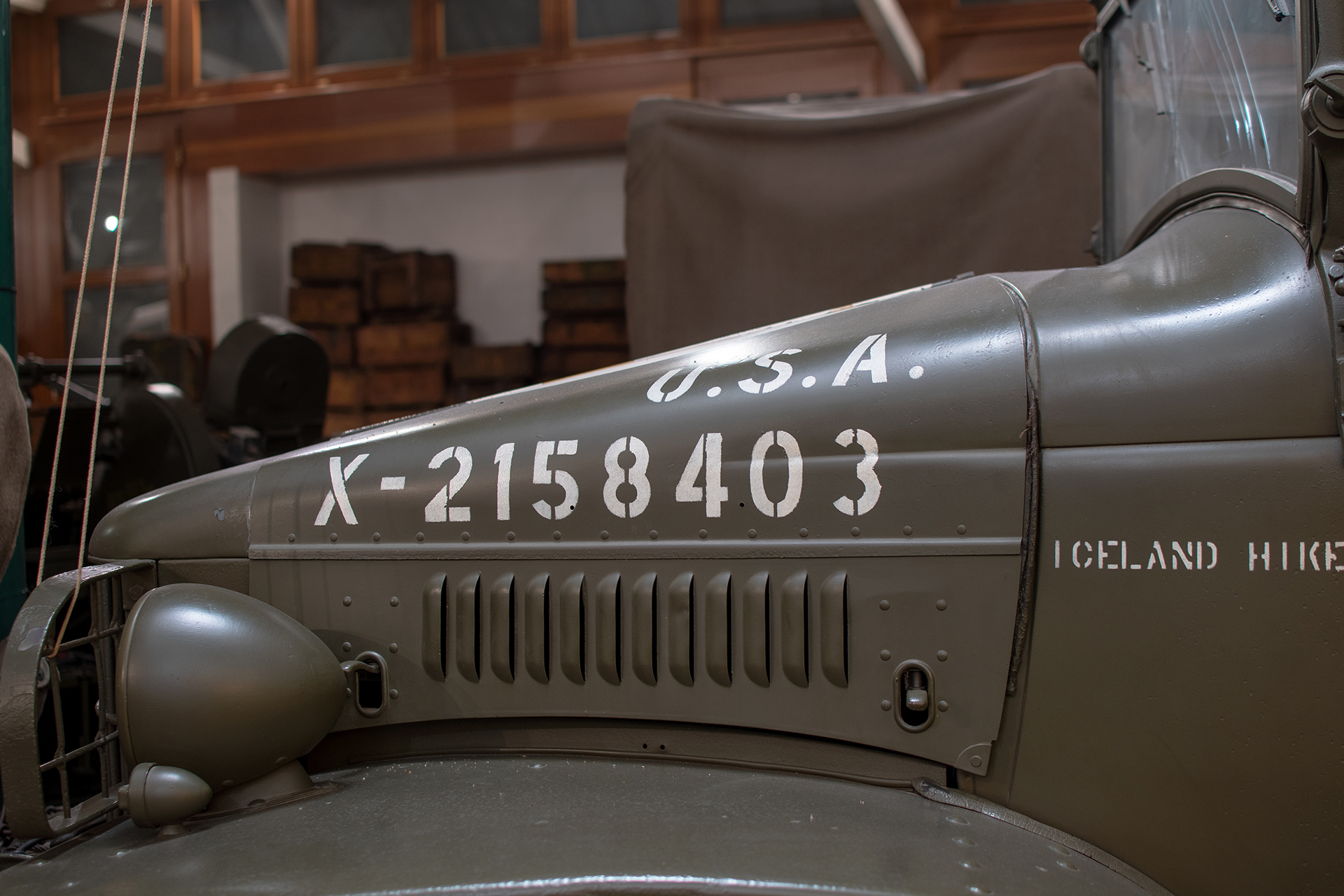 Dodge WC24 (T211) 1944 capot - Musée National d'Histoire Militaire, Diekirch
